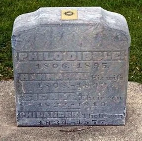 Philo Dible gravestone.jpg