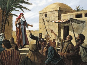 Lehi teaching in Jerusalem