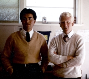 1981 - Elder Wihongi and myself in our bedroom - Wainuiomata flat cropped.jpg
