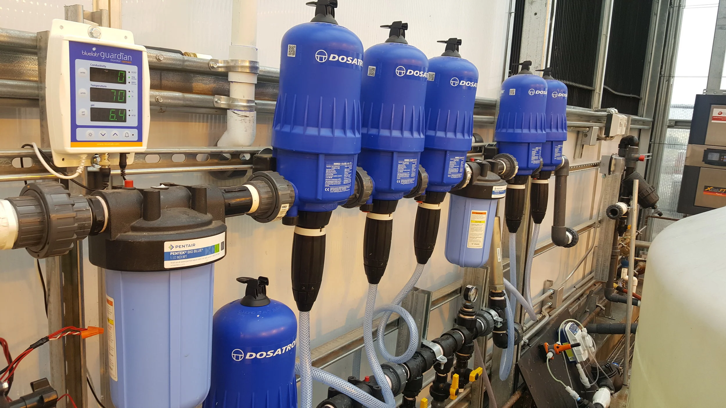 Dosatron Nutrient Injection installation by Green Dreams Construction - Monterey County