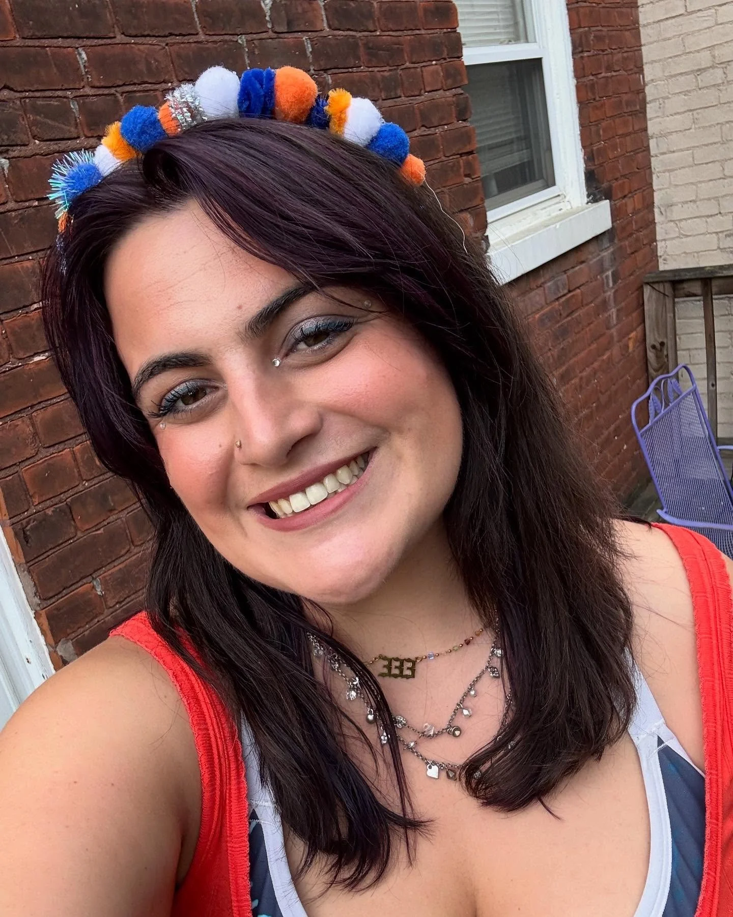 Headband made by yours truly for the @fccincinnati game tonight 💙🧡

Want a unique headband for your sports game or music festival? DM me