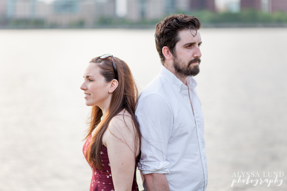 Minneapolis Engagement portrait ideas near a lake