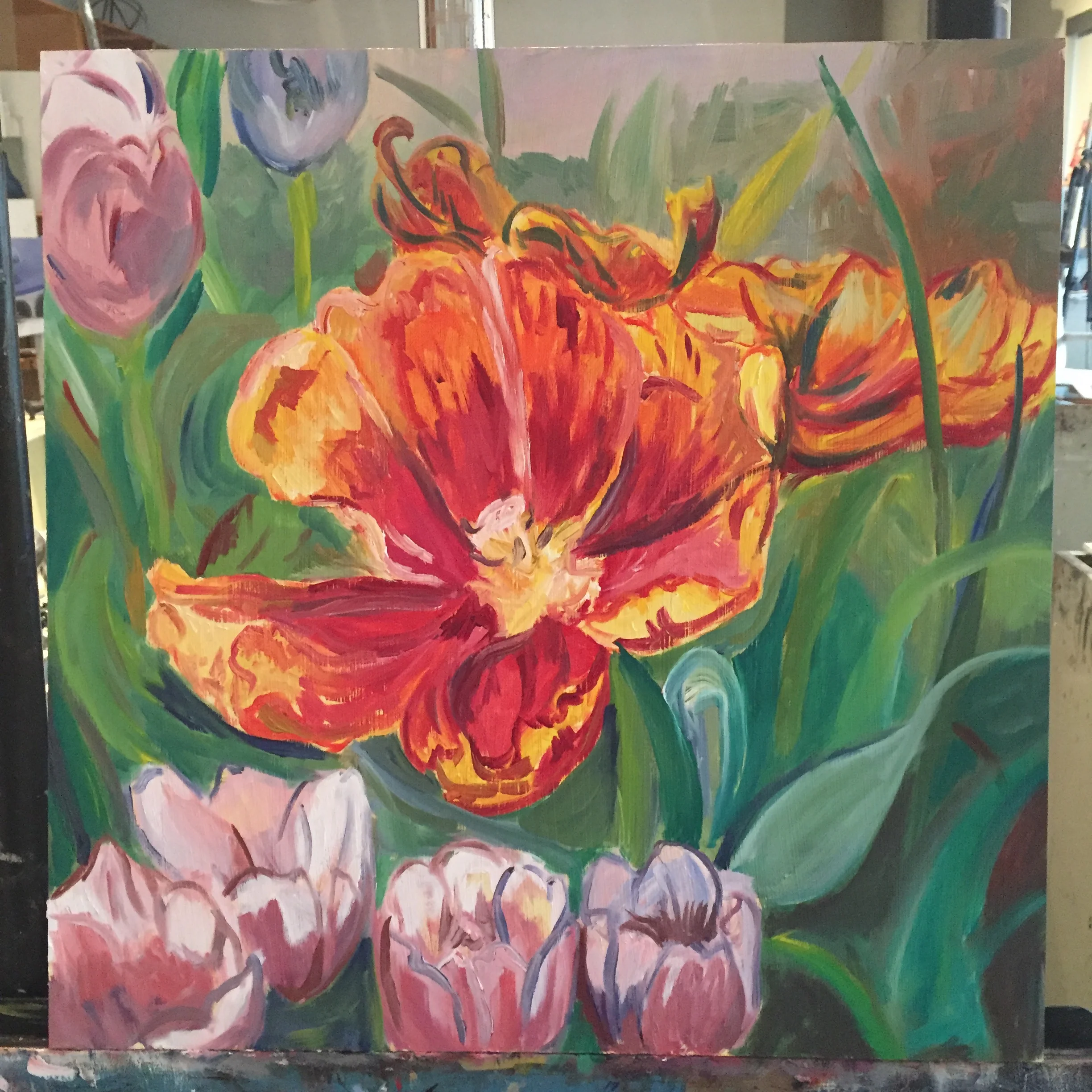  Oil paint on masonite board 