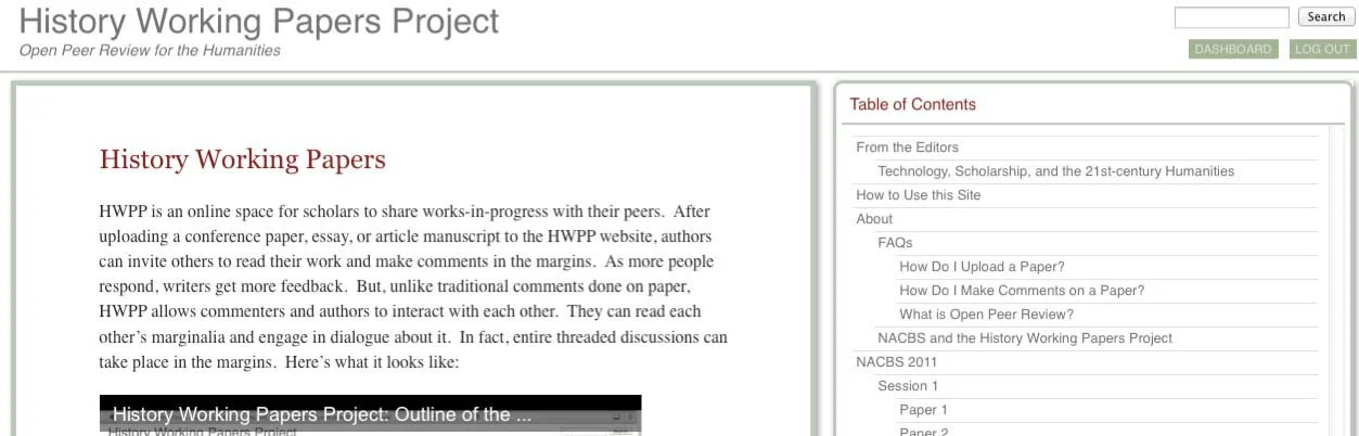 History Working Papers