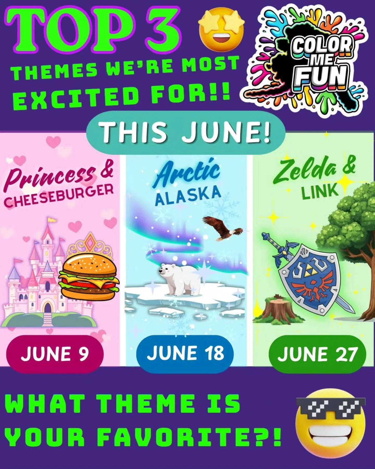 SO MANY FUN UPCOMING PARTY THEMES!! What is your favorite, what would you choose??!?