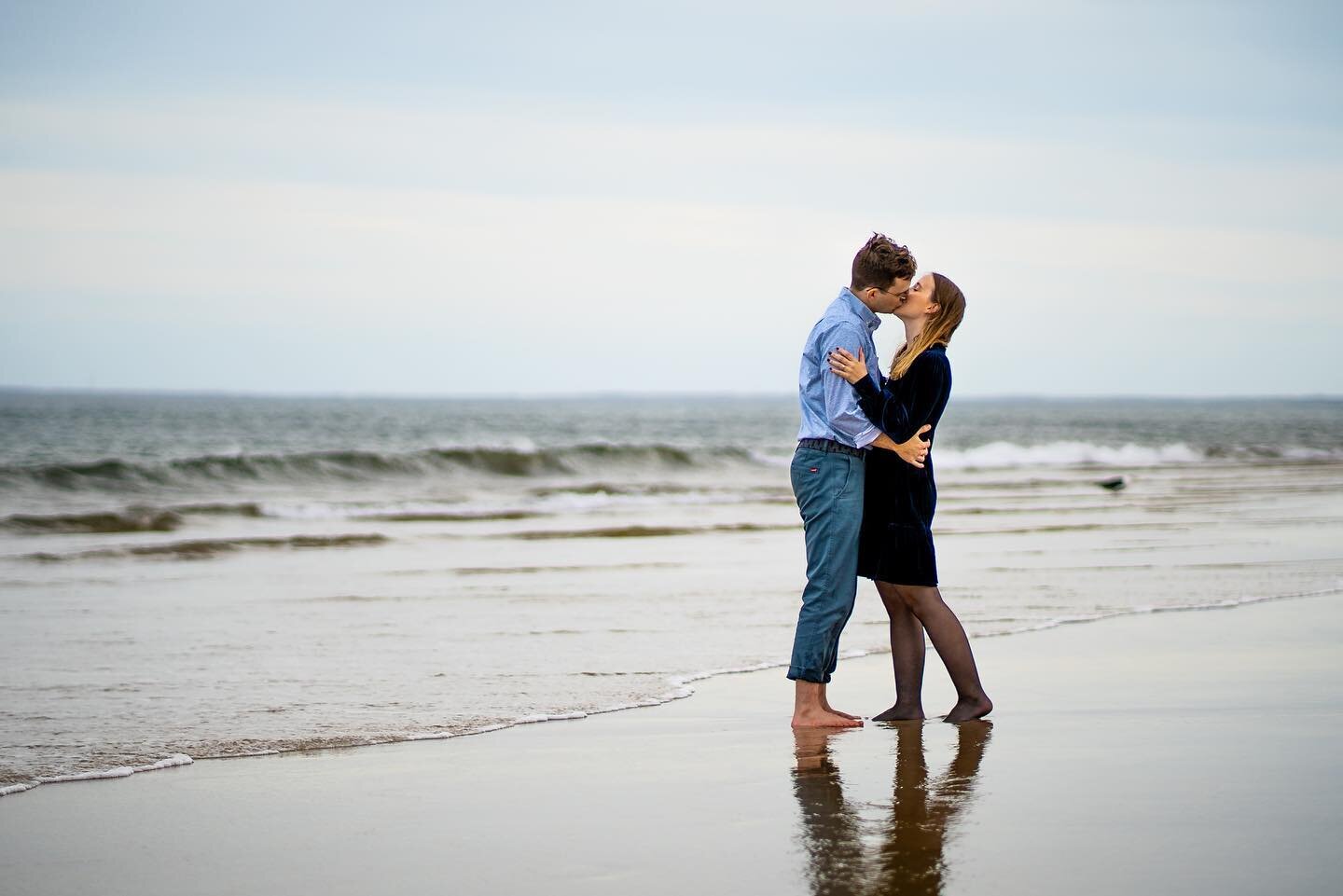 Pictured: us ENGAGED (woah!🥰), BUT also me racing the self timer to get into frame on time and then getting so sweaty I stripped all my clothes off to swim in the ocean. I love you forever little Sar!