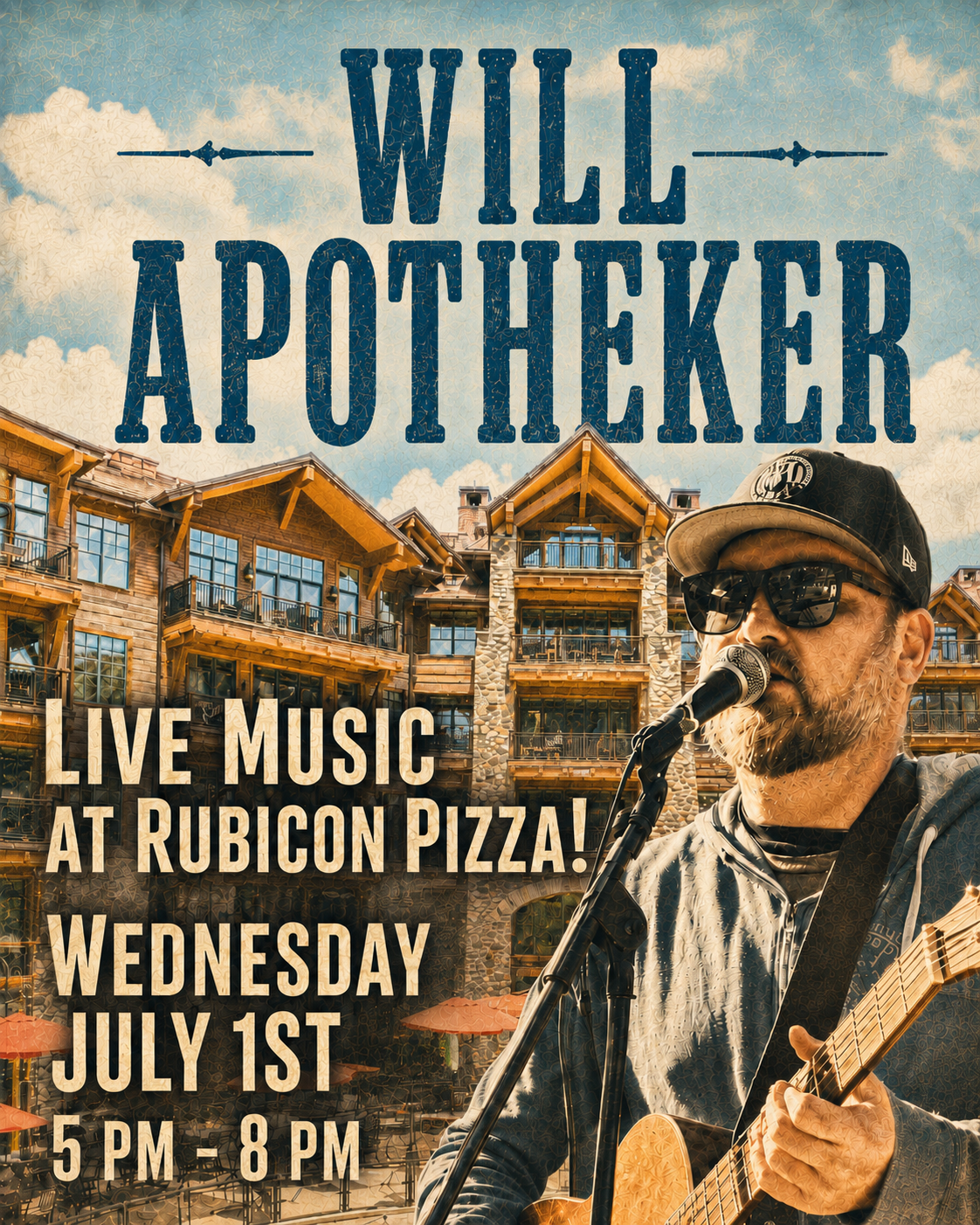 Will Apotheker at Rubicon Pizza in Northstar!