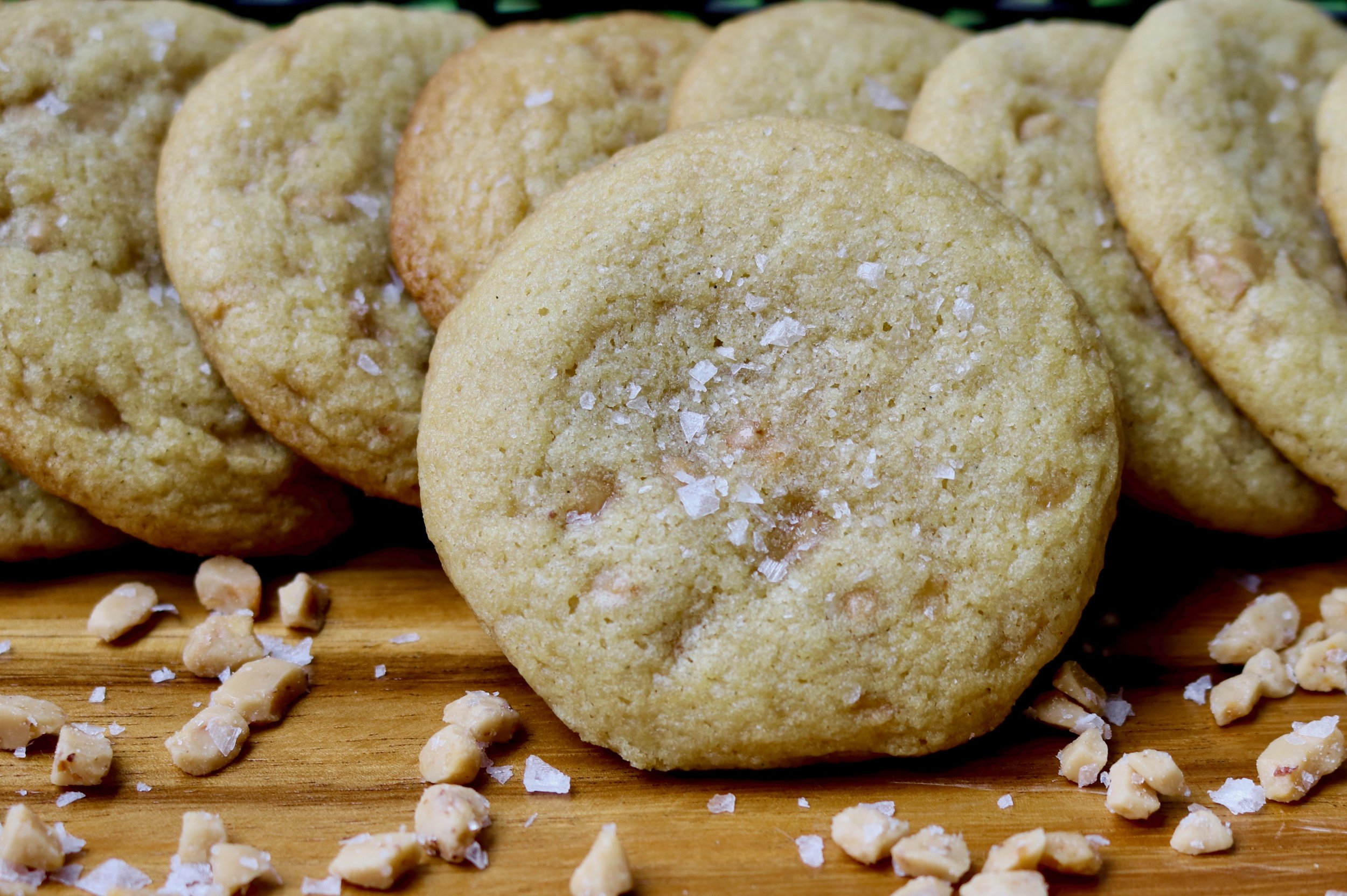 Sea Salt Vanilla Toffee Cookies