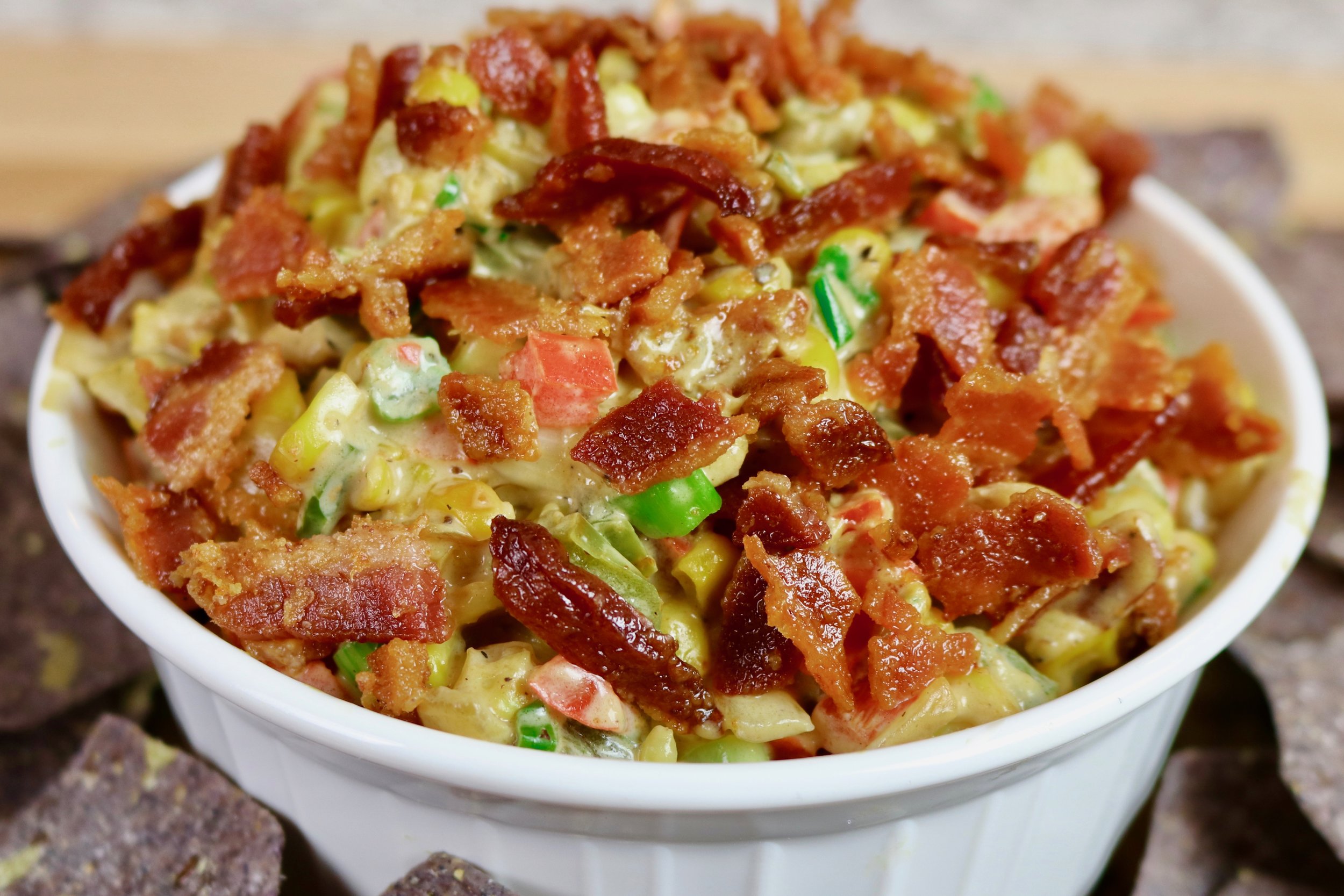 Roasted Corn and Bacon Dip