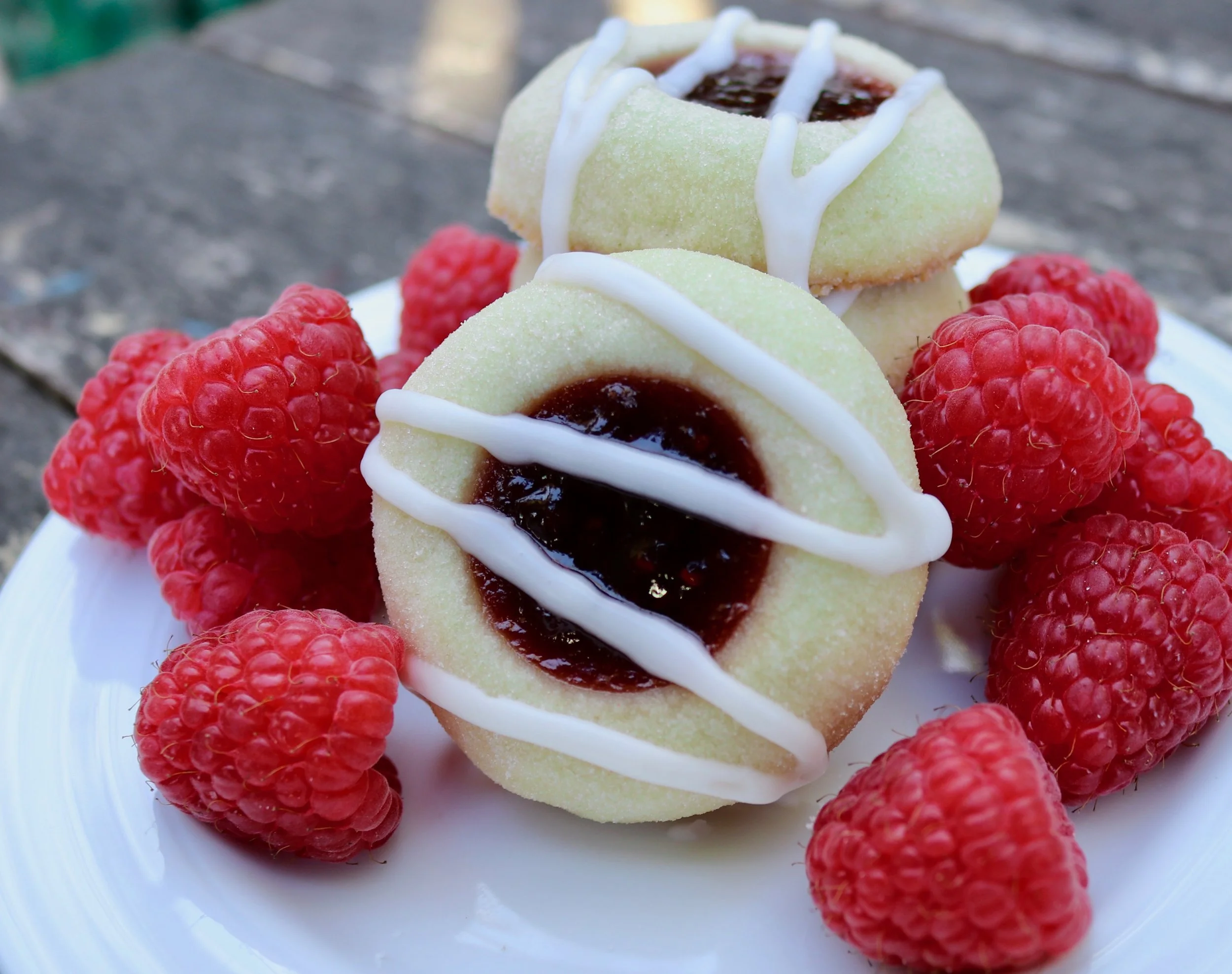 Raspberry Thumbprint Cookies