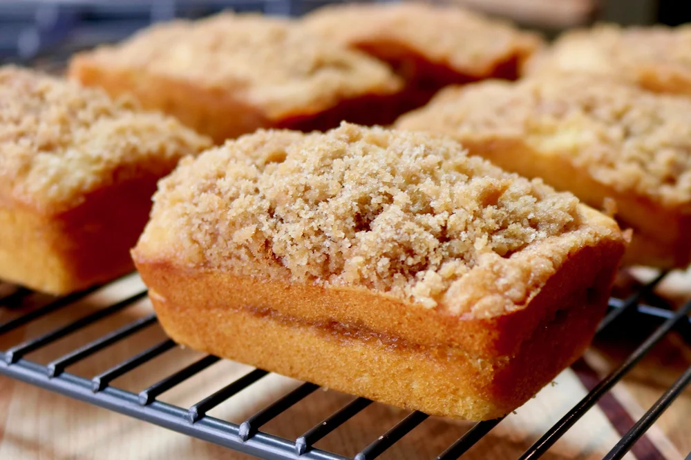 Sour Cream Coffee Cake Mini Loaves Baking With Josh Ange