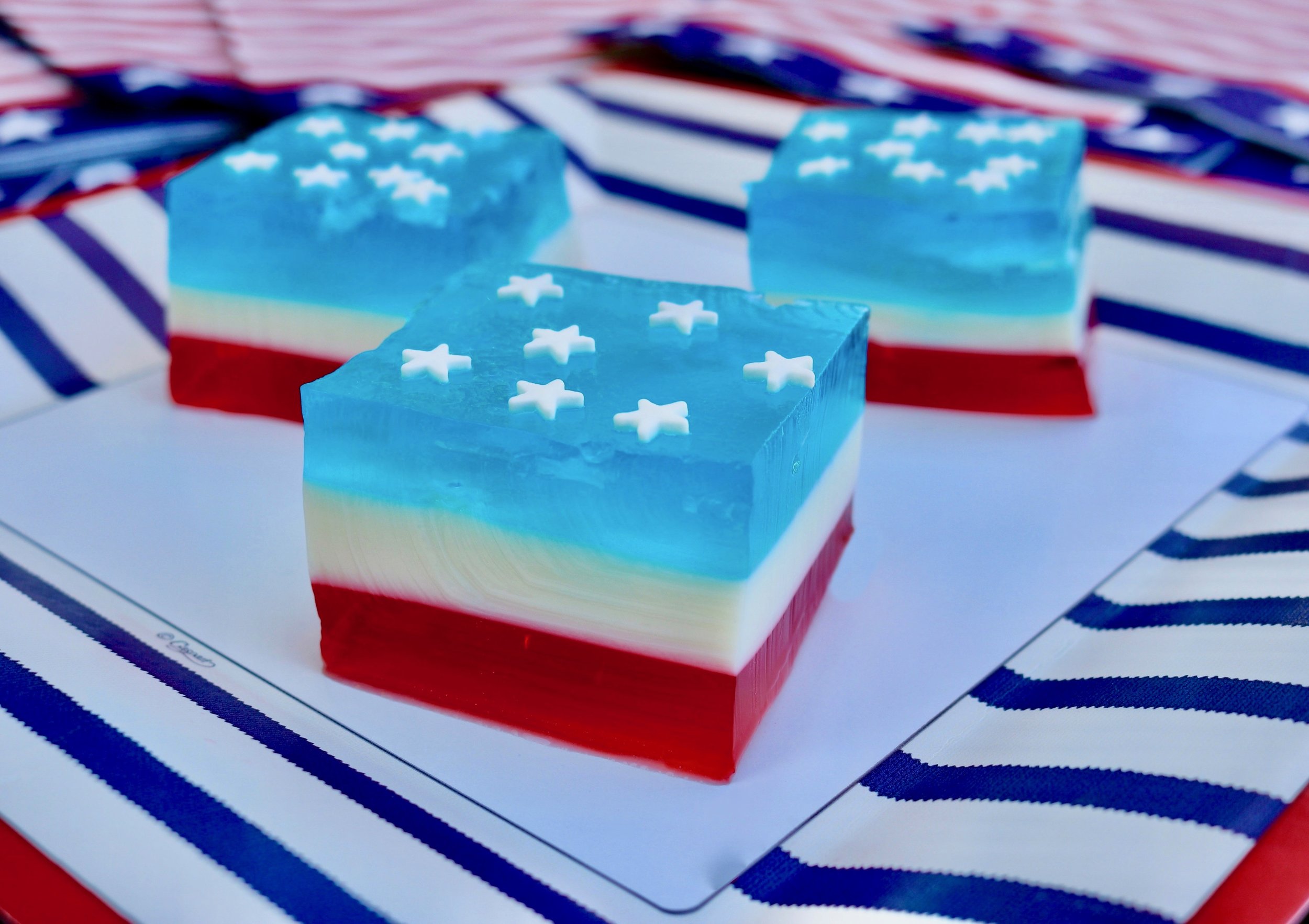 Red, White and Blue Jell-O Salad