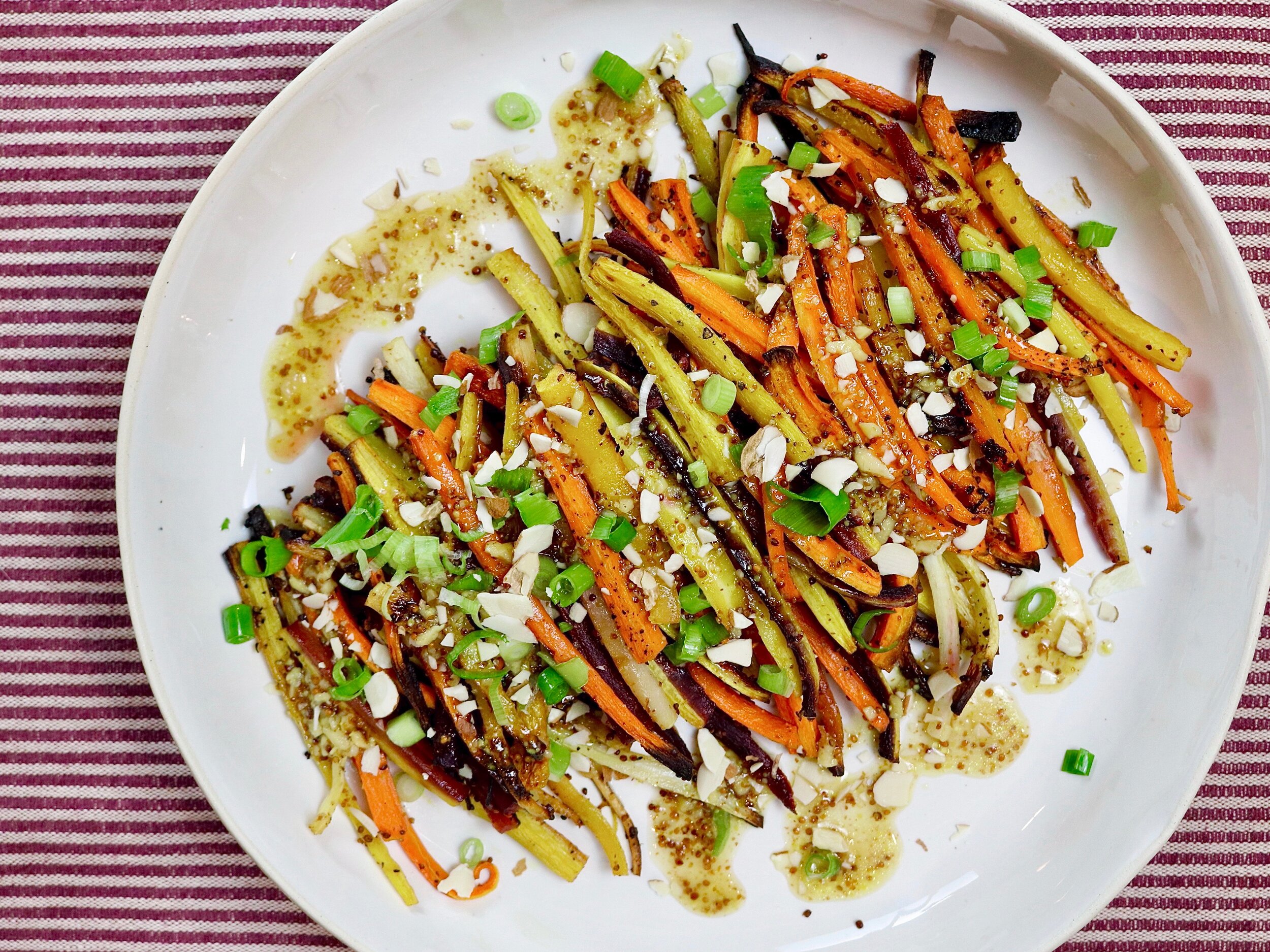 Honey Dijon Roasted Carrots