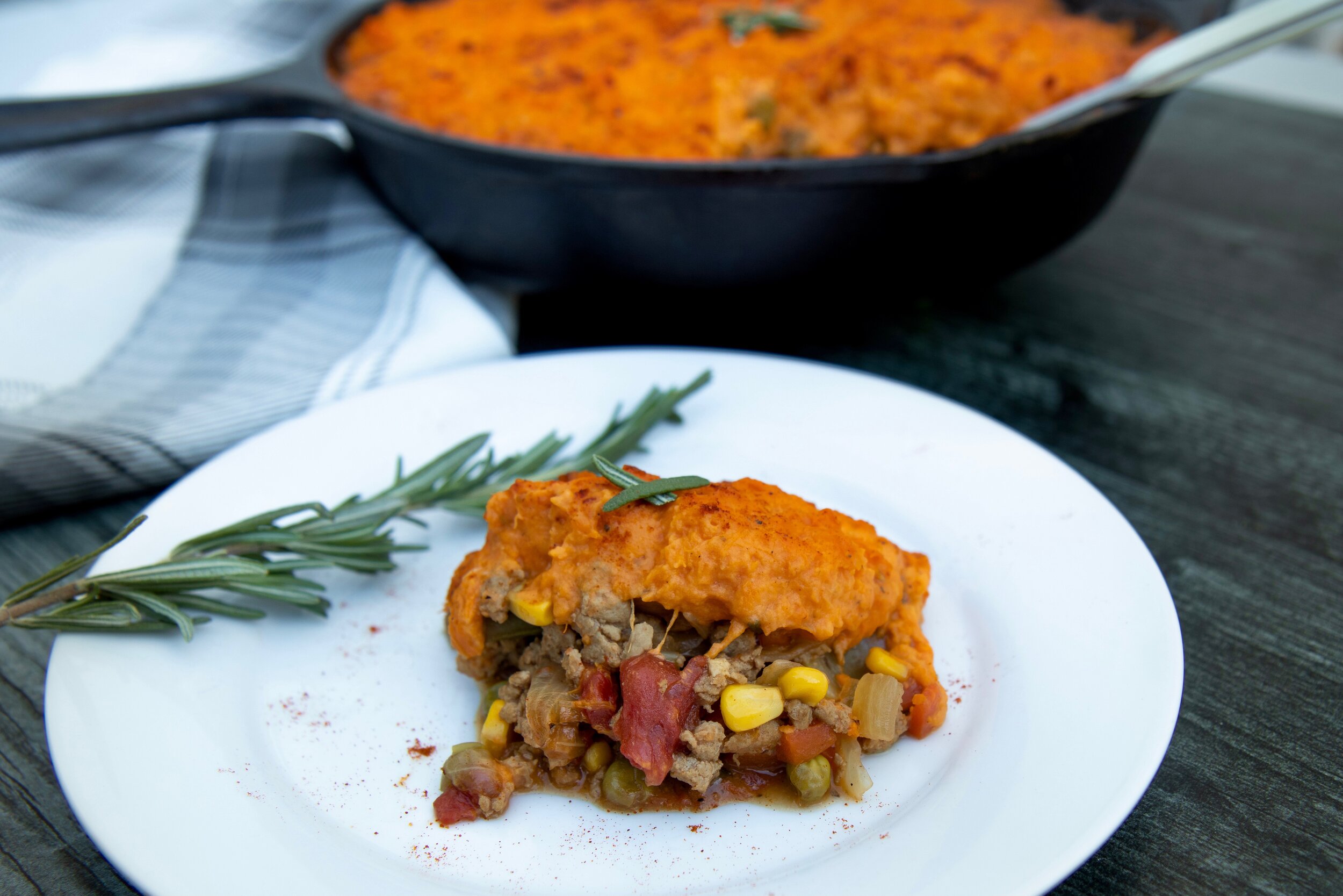 Skillet Sweet Potato Shepard's Pie