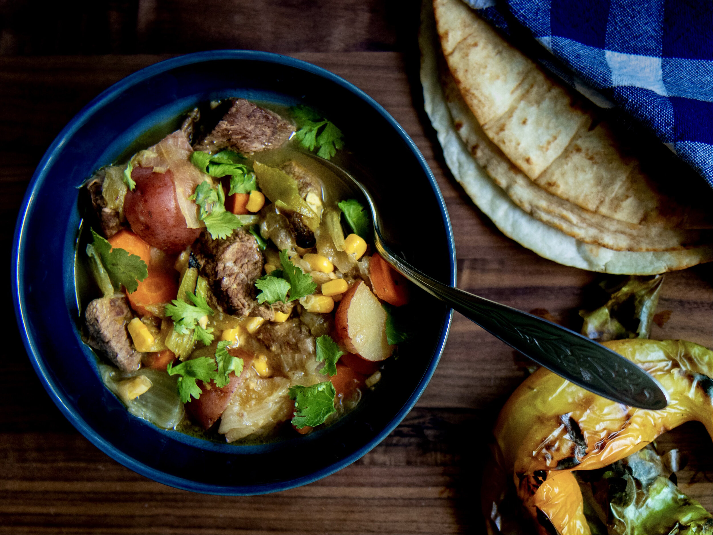 Roasted Hatch Chile Beef Stew