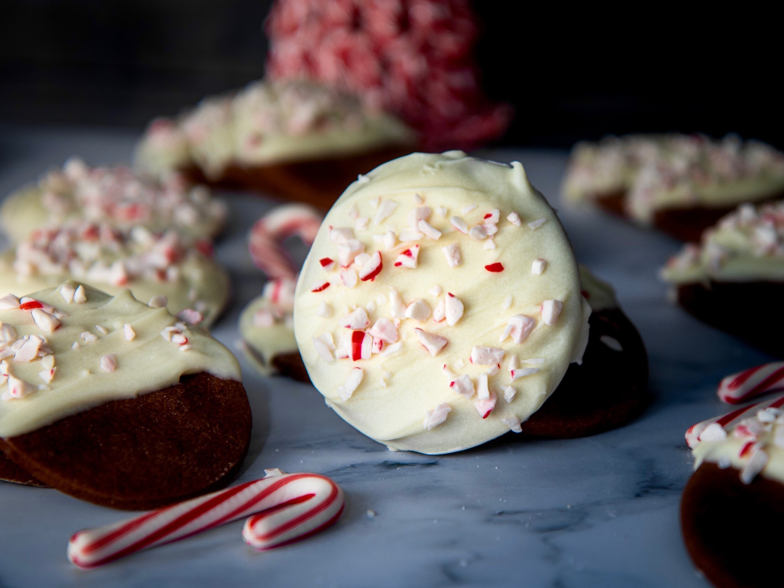 Holiday Dipped Chocolate Sugar Cookies