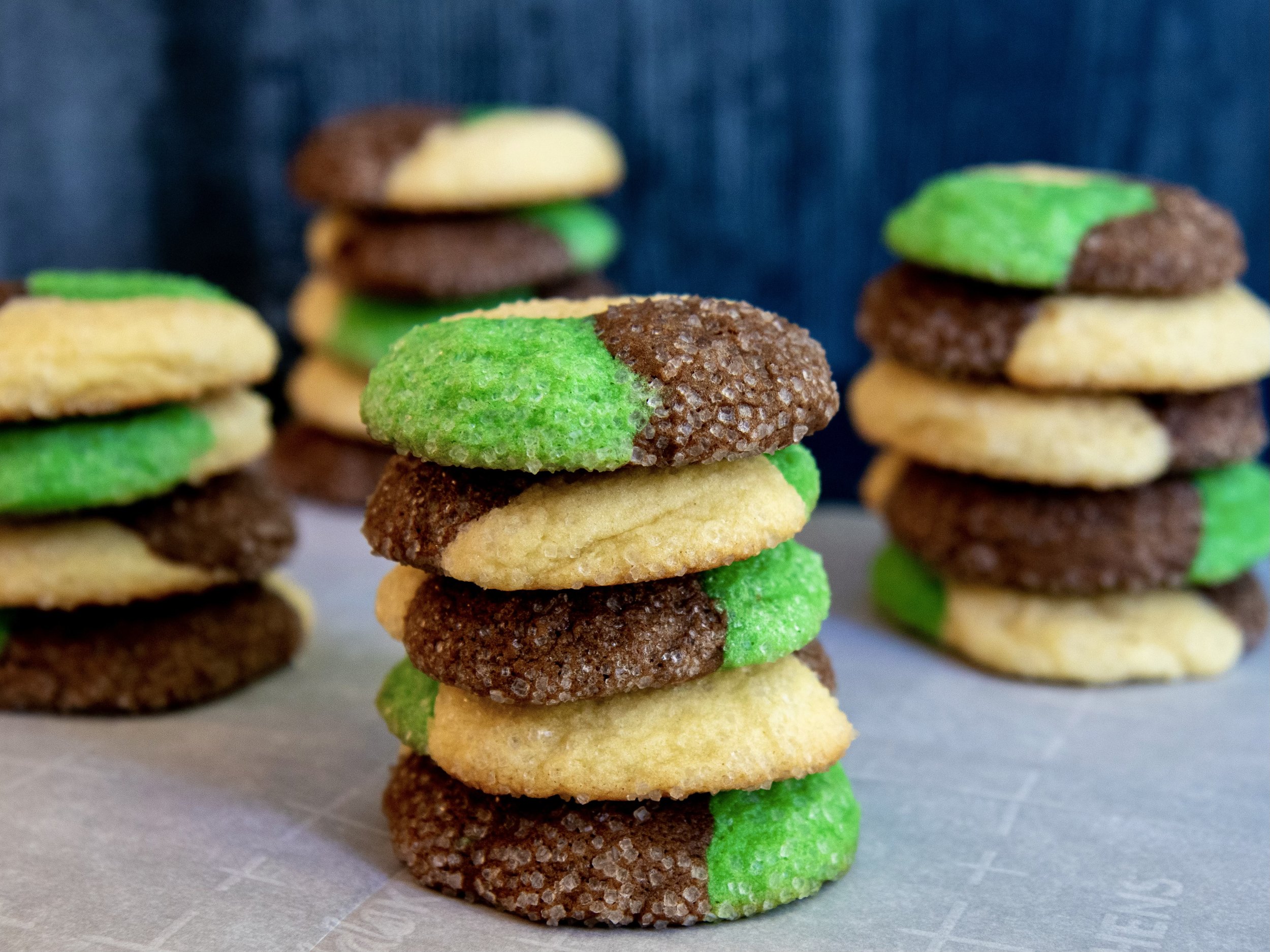 Marbled Mint Chocolate Cookies