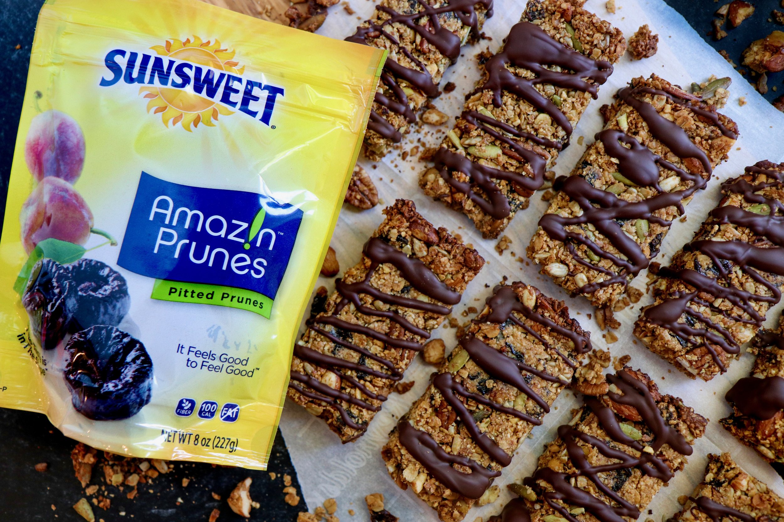 Baked Granola Bars With Prunes