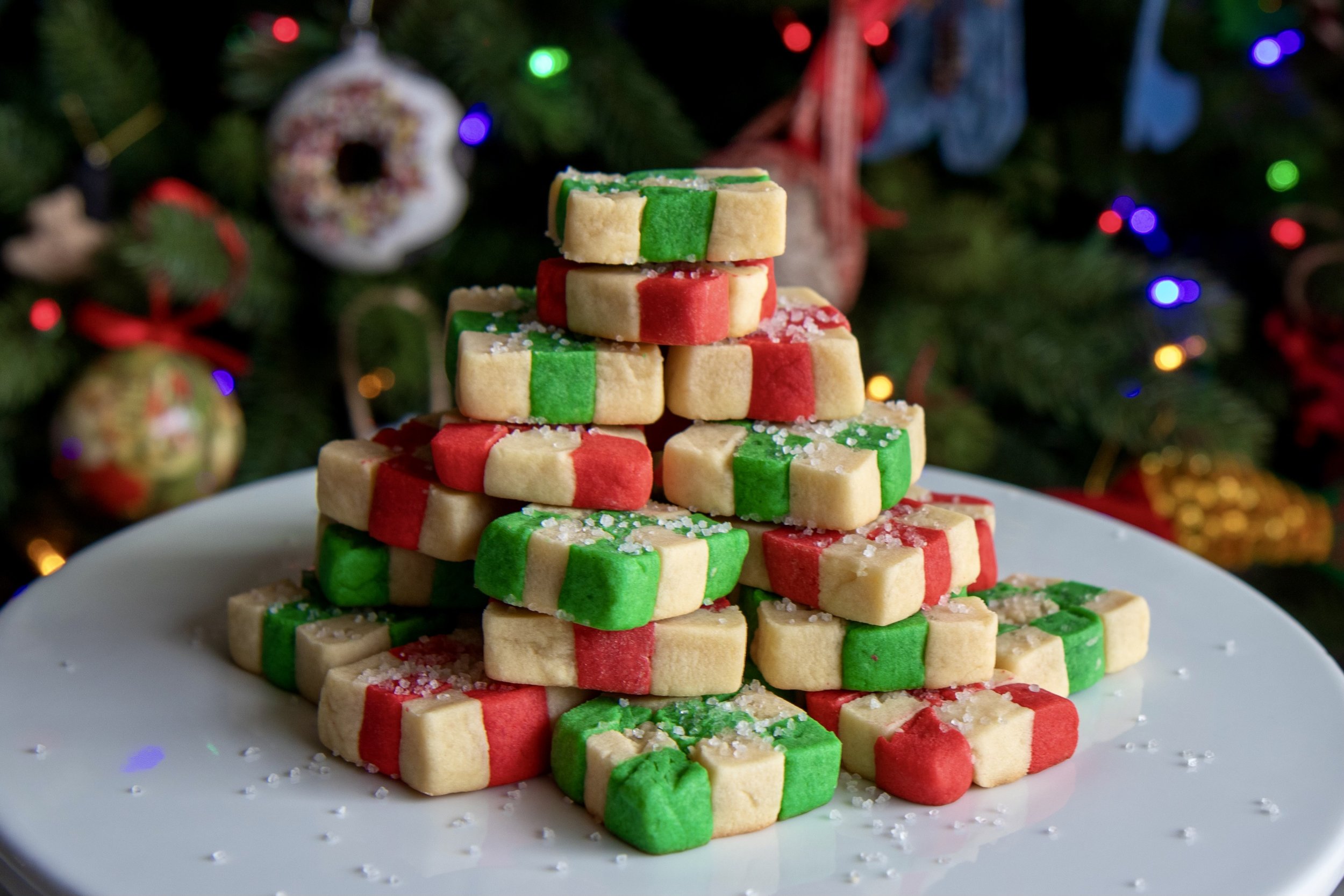 Holiday Checkerboard Cookies