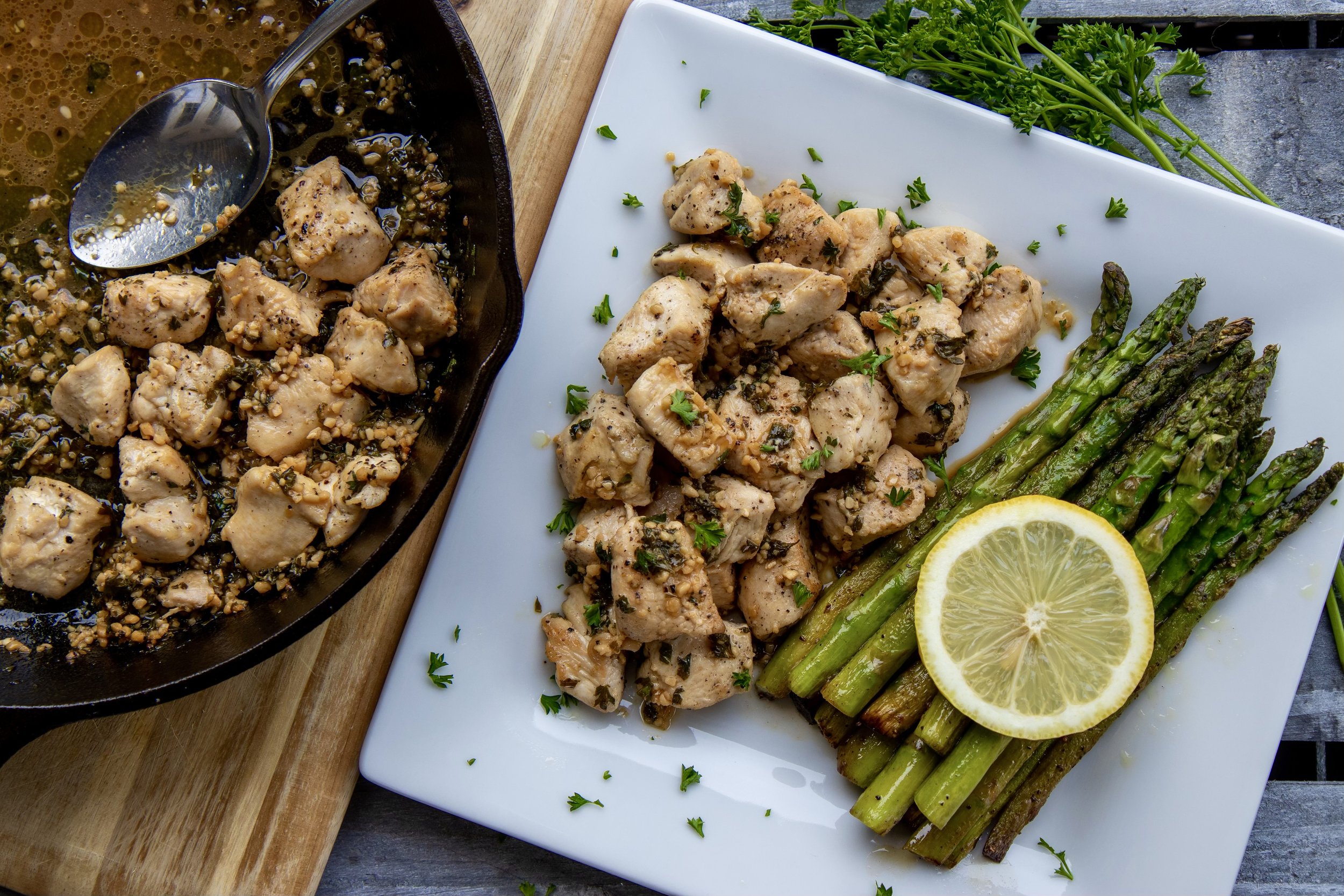 Lemon Garlic Chicken Bites