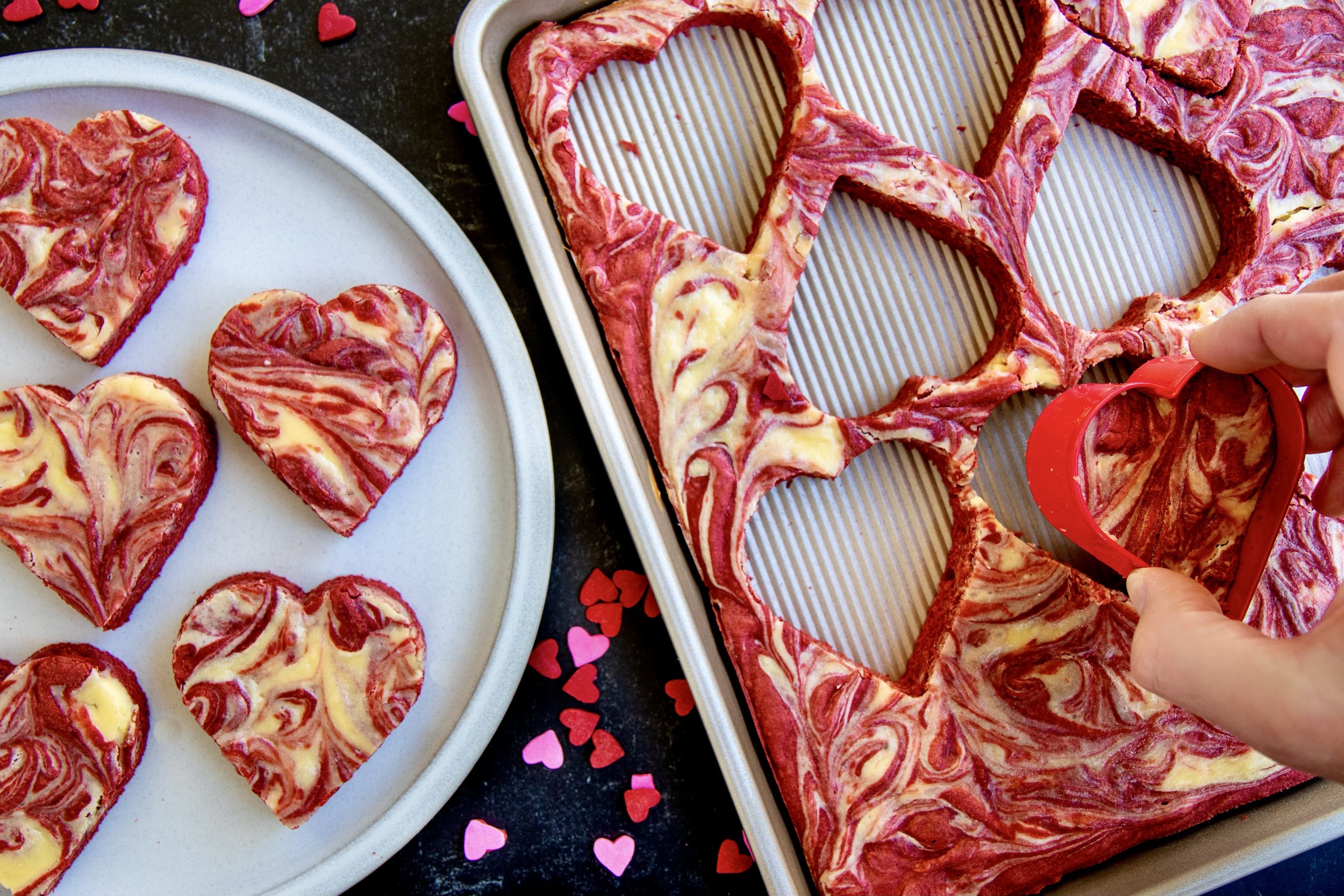 Swirled Red Velvet Cheesecake Brownies