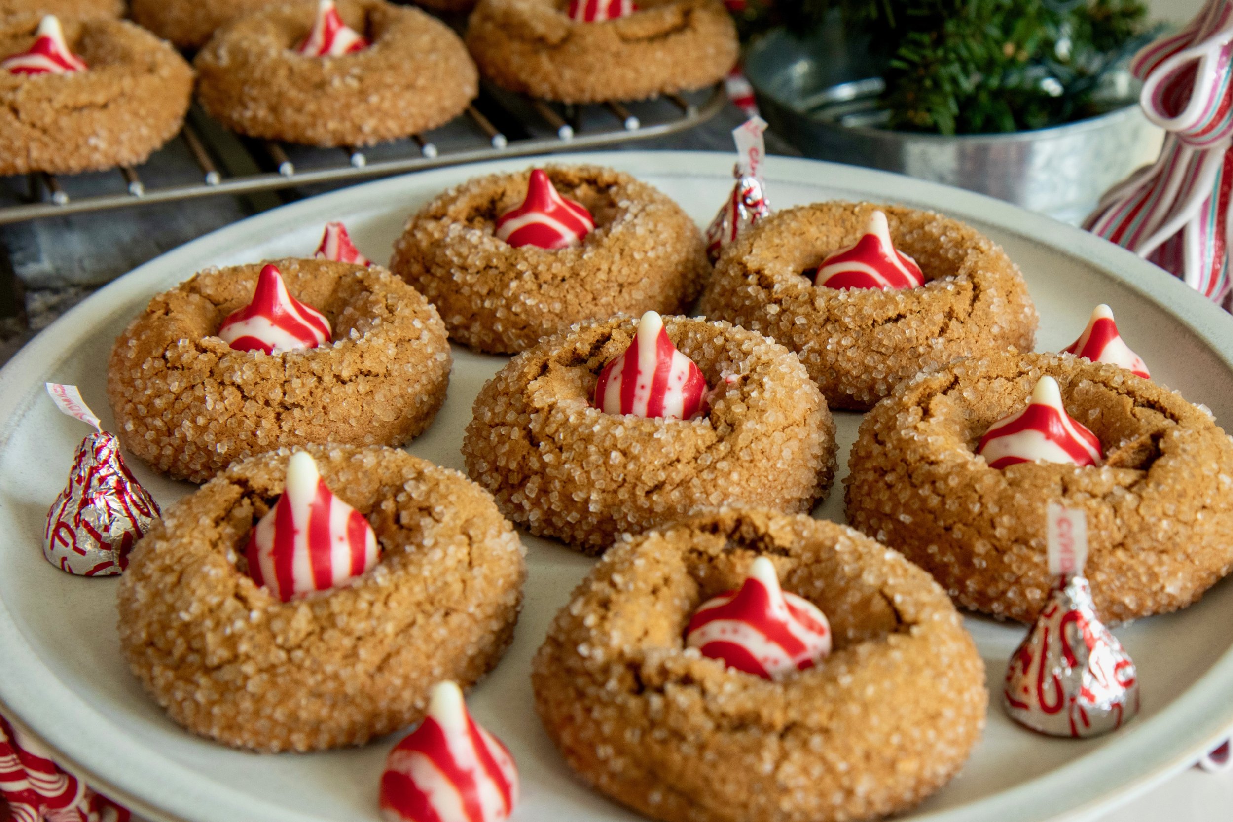 Gingerbread Kiss Cookies