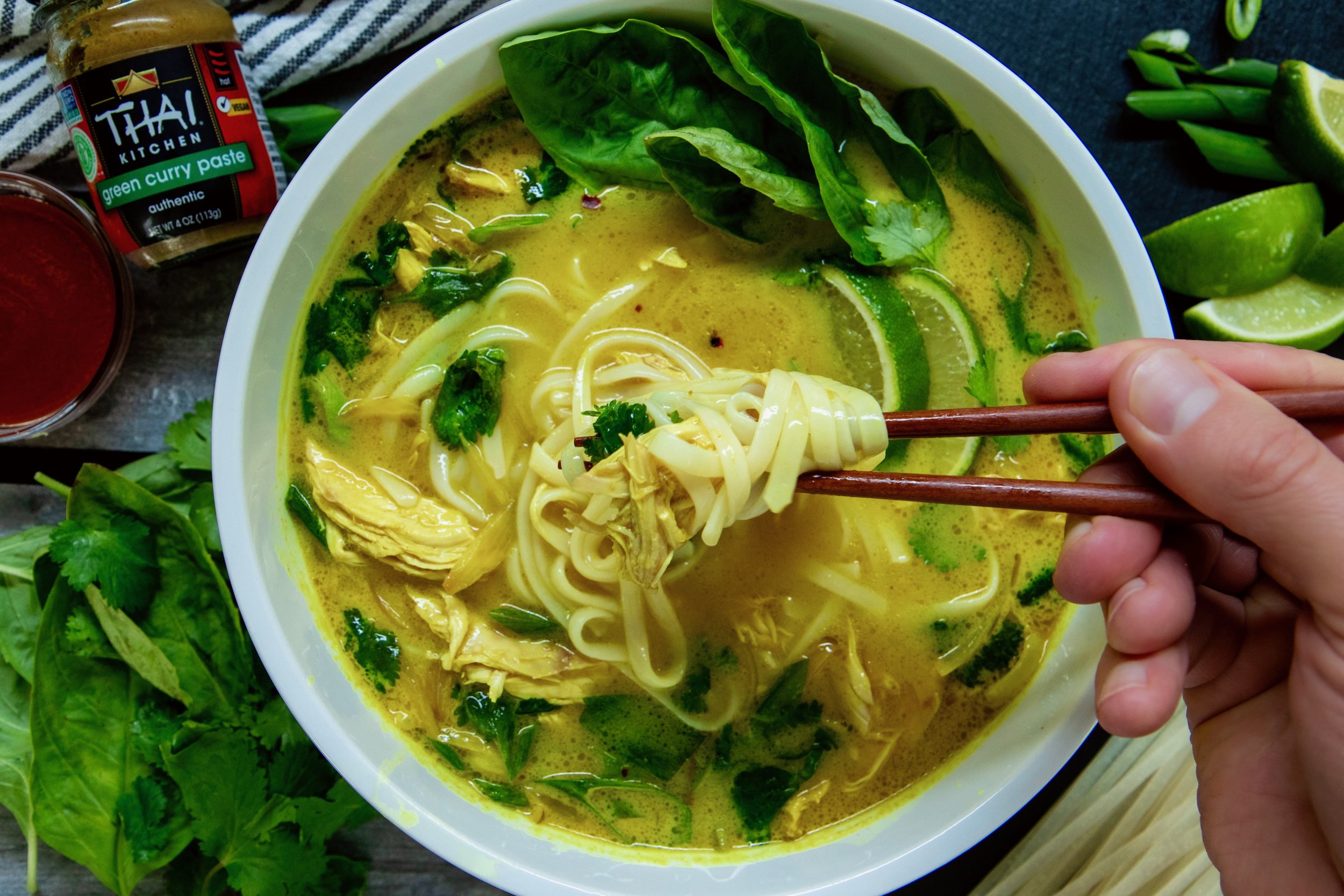 Green Curry Chicken Noodle Soup