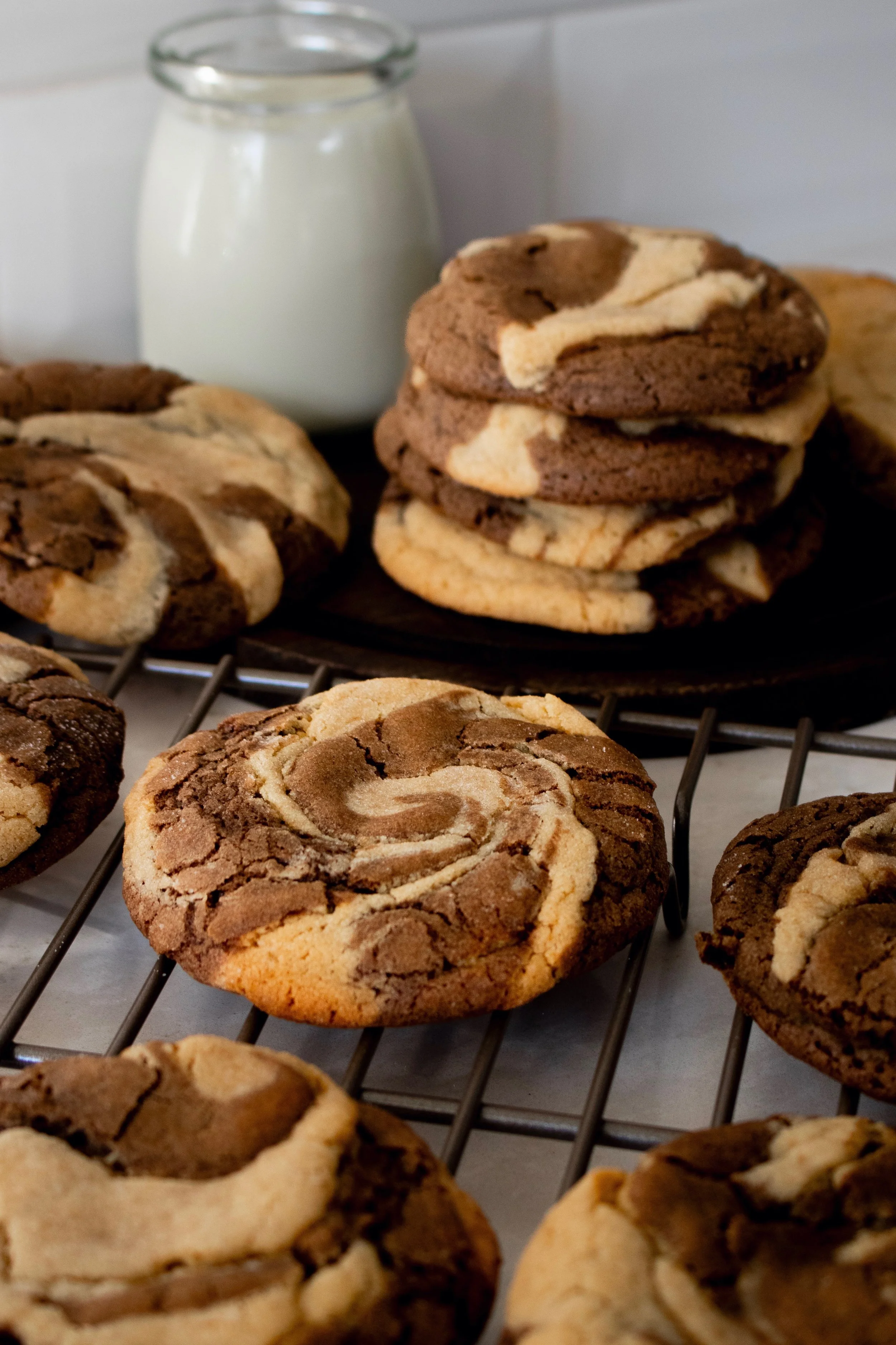 Marbled Chocolate and Peanut Butter Cookies