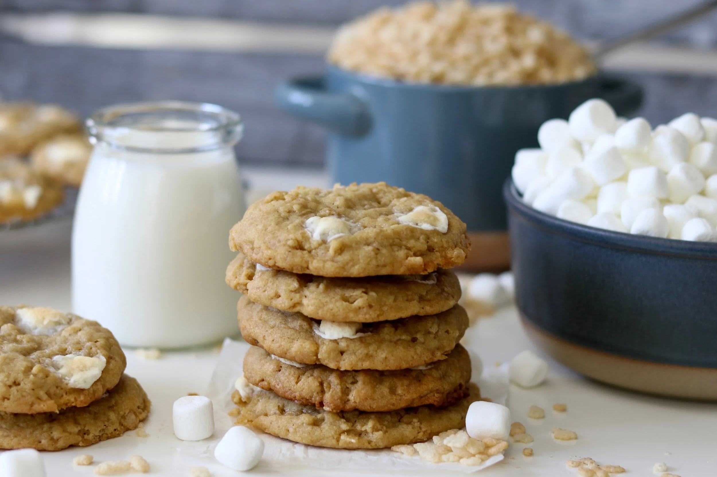 Brown Butter Rice Krispie Treat Cookies