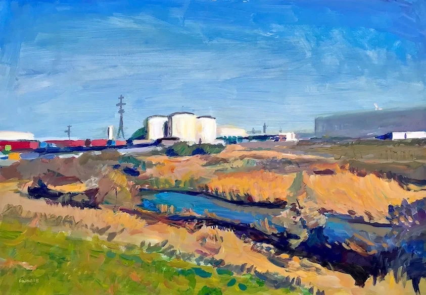 Barking, The Gores 2018 acrylic 50 x 70 cm