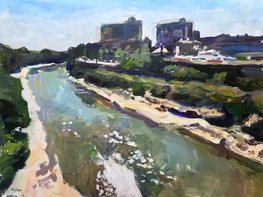 Bristol Avon II 2019 acrylic on board 60 x 80 cm