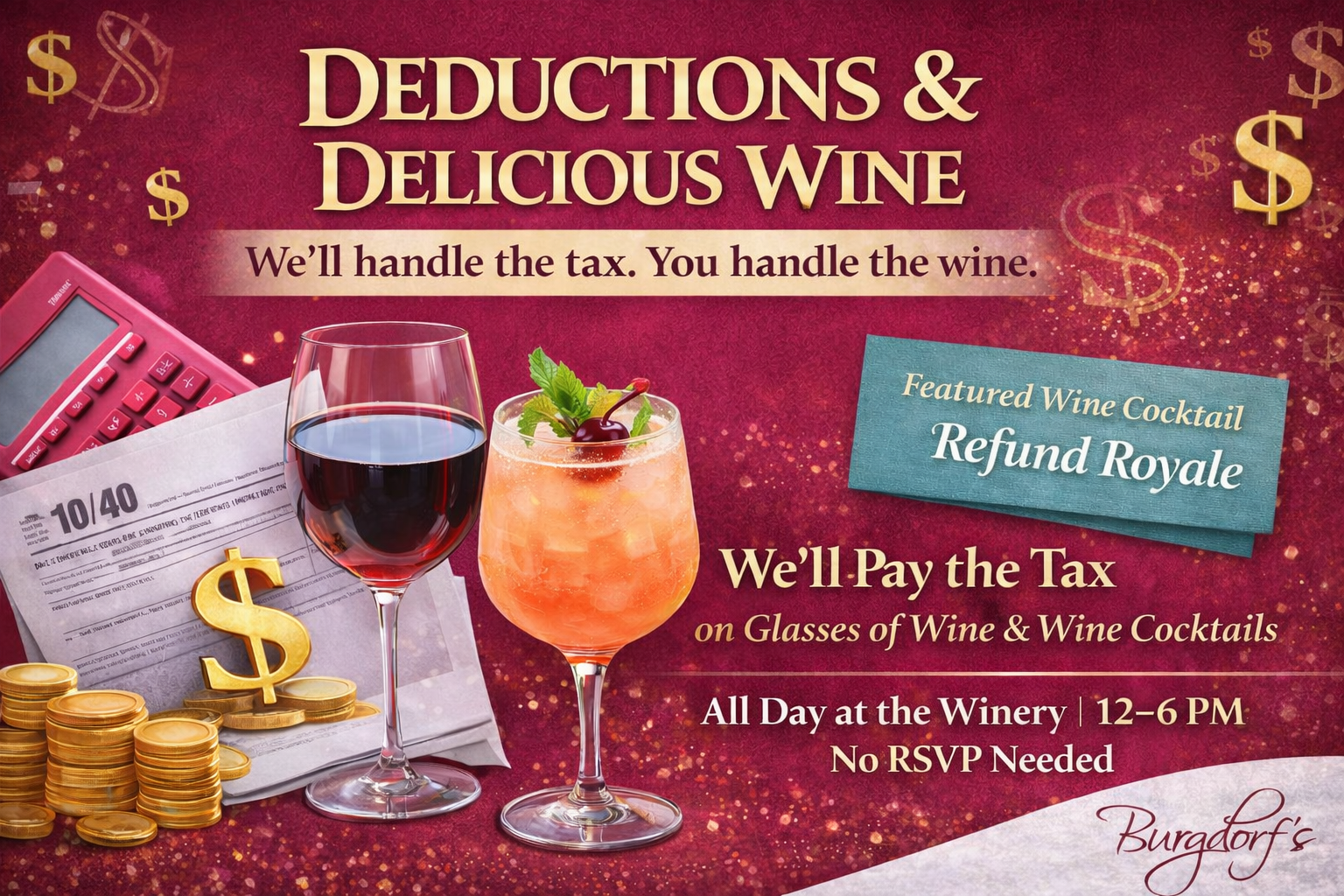Deductions & Delicious Wines