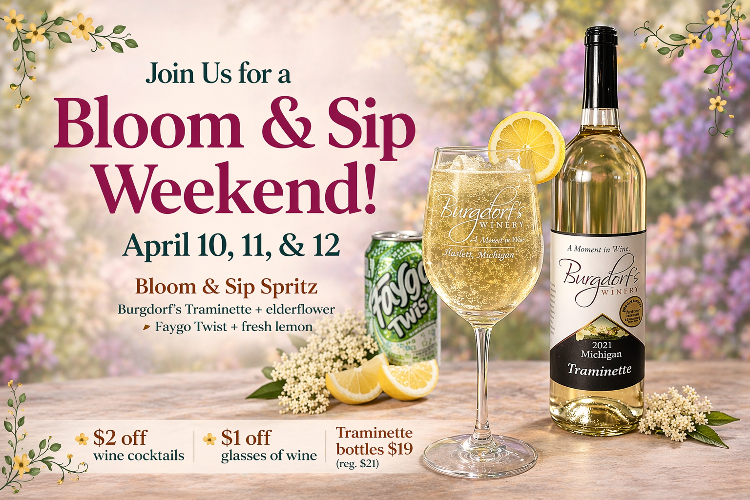 Bloom &amp; Sip Weekend