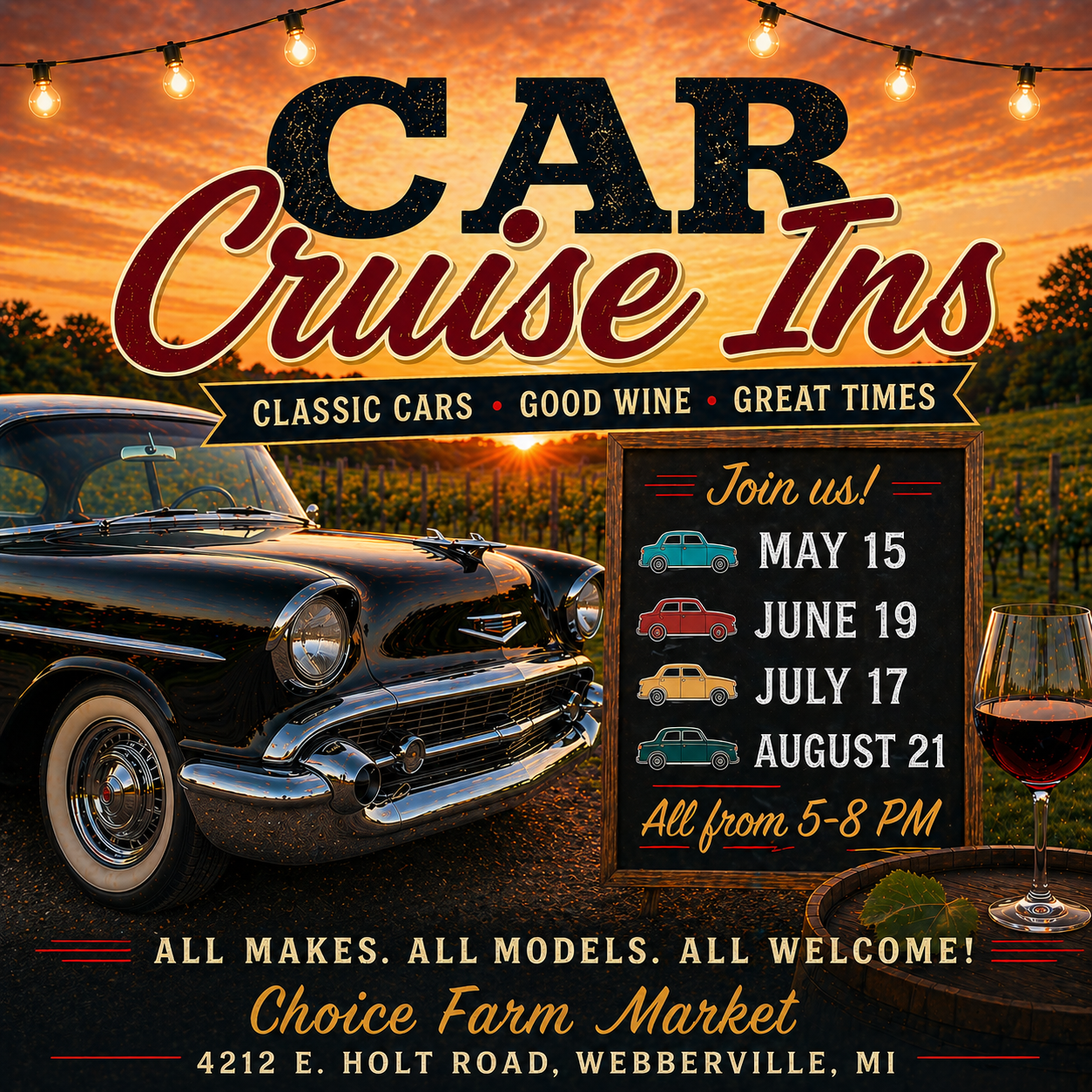 Car Cruise In at Choice Farm Market