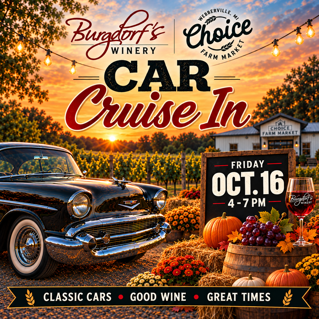 Car Cruise In at Choice Farm Market