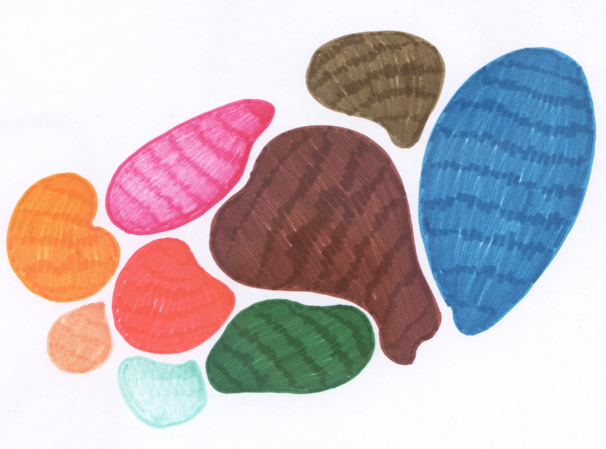Squish Squash Marker on paper 9 x 12 in 2016