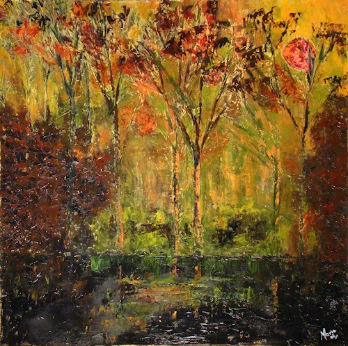FIERY MOON | 36X36 | SOLD