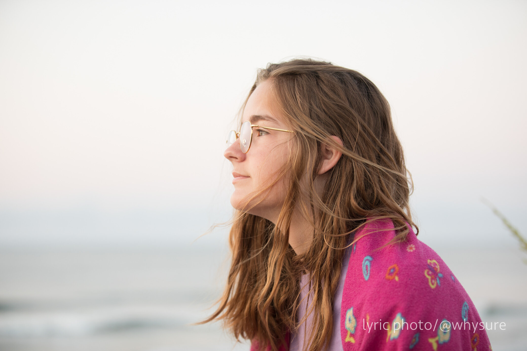 Beautiful portrait on the beach in the early morning.