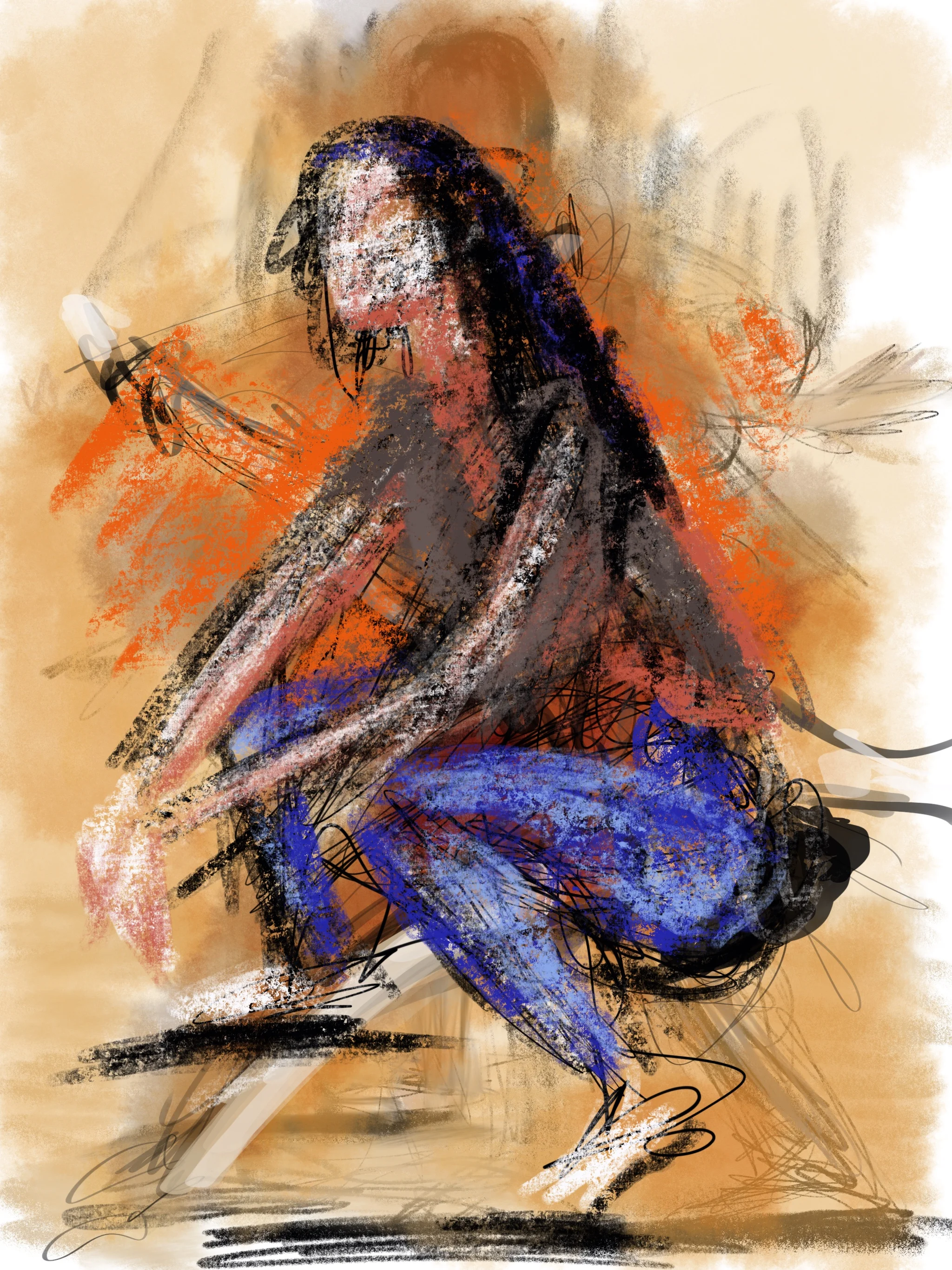 Crouching Woman