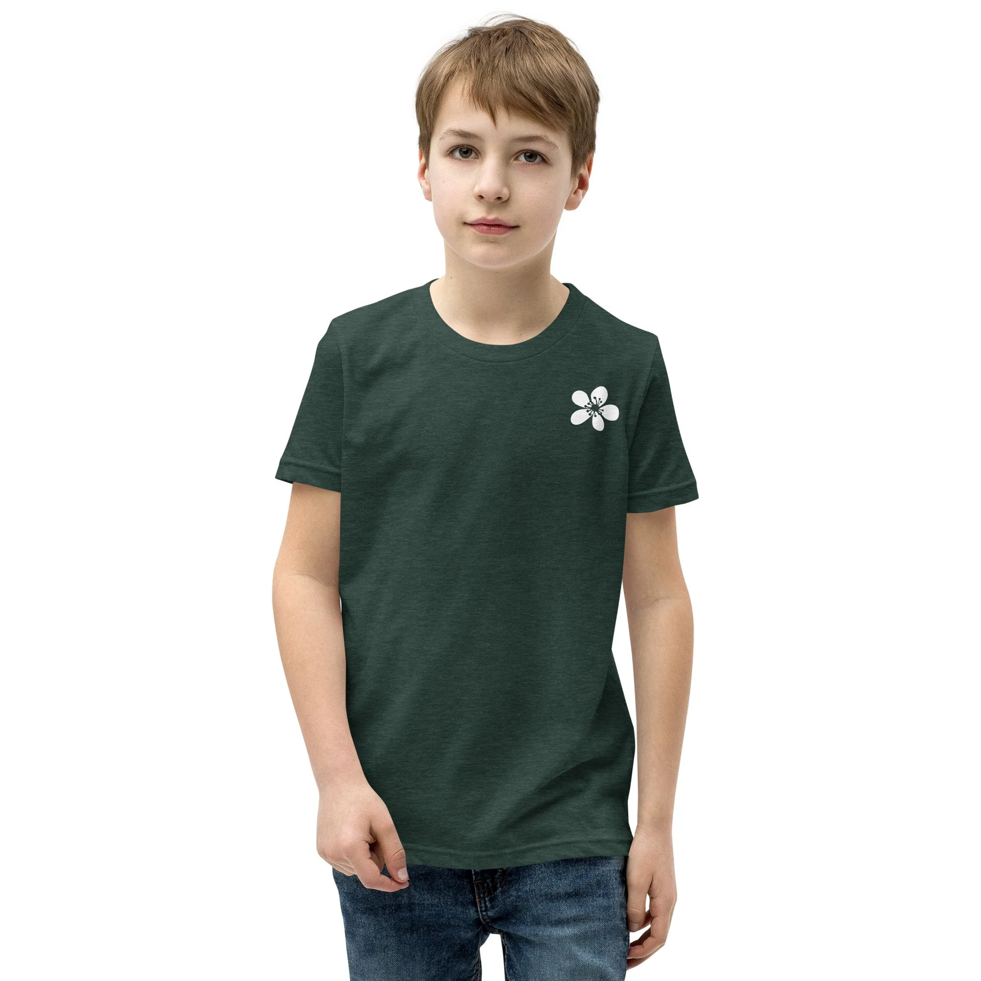 youth-staple-tee-heather-forest-front-6a3599999d554.jpg