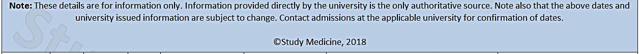 Medical degree deadlines