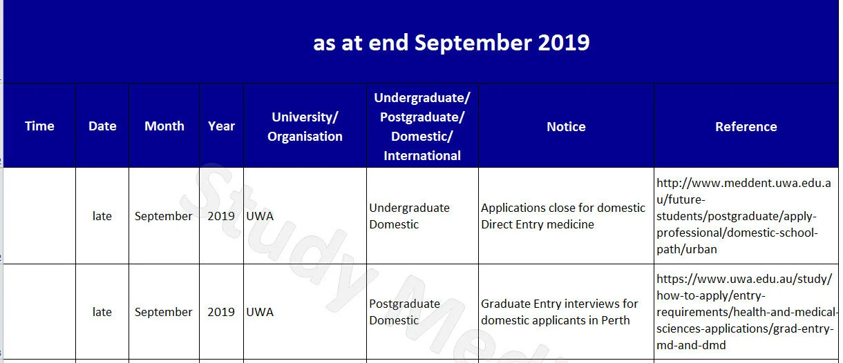 Click the image to access this information. Join up as a member under one of these plans  - the deadline listing,  - basic information package,  - comprehensive information package, or  - professional/school information package