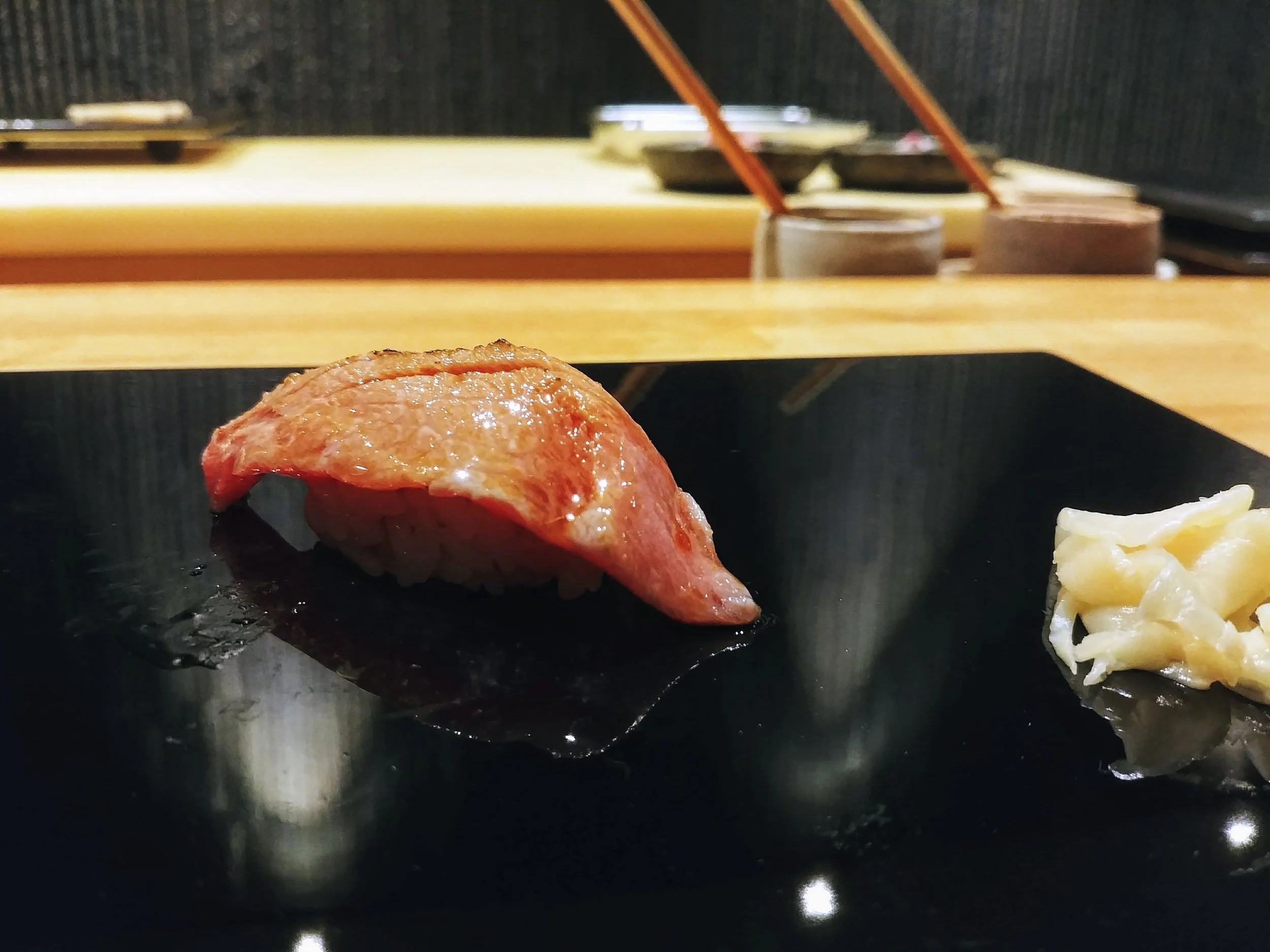 Seared bluefin tuna - Get ready cause this is another seafood bomb prepared by Chef Minamishima that will leave you feeling god-smacked. At first it has a slight bite into the fish and then instantly it melts in your mouth bursting with full of umami and seafood taste, like you have been washed by a giant wave of the sea #mytopfavourites