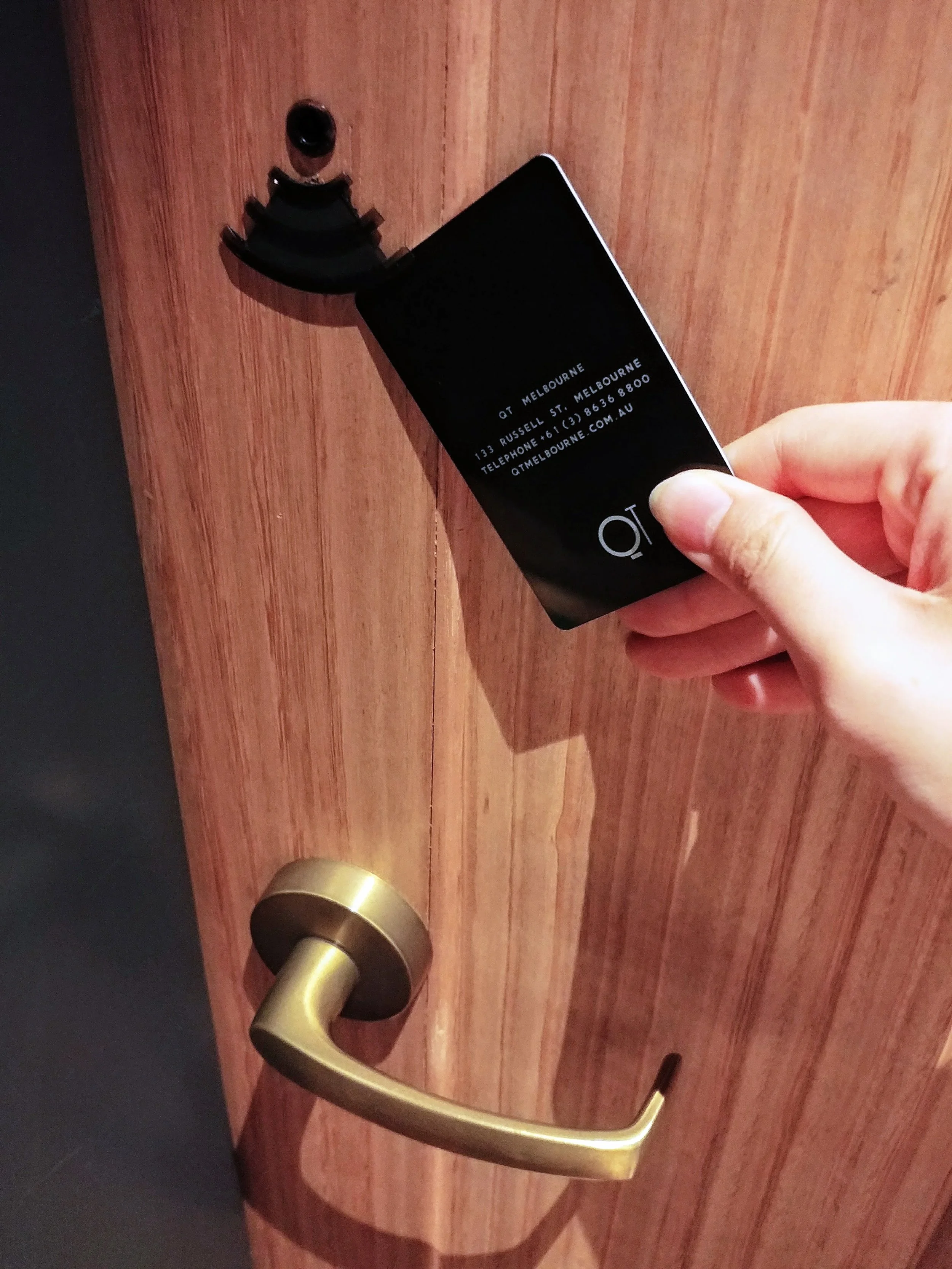 A sensor instead of the traditional key card reader
