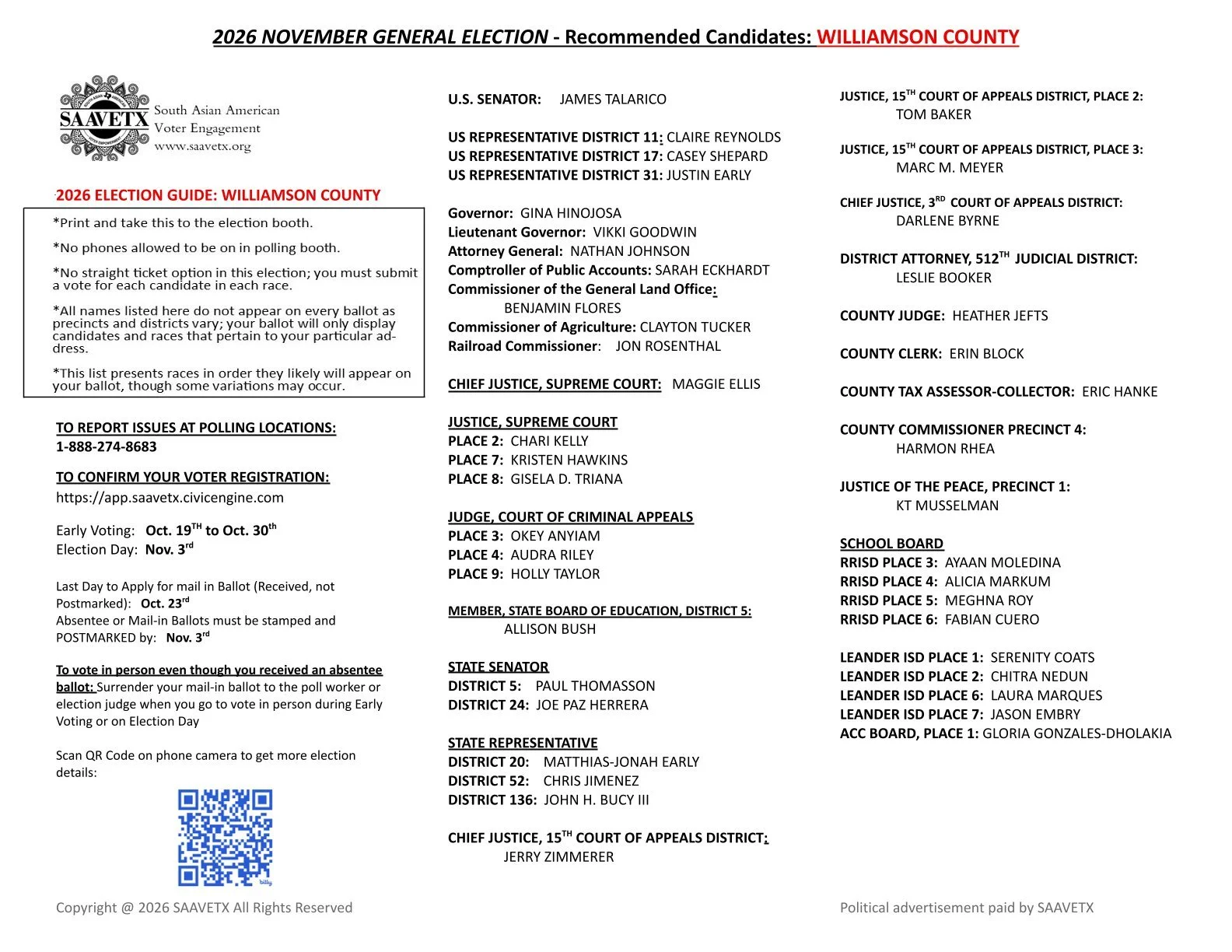 Vote Williamson County 

CLICK - PRINT -