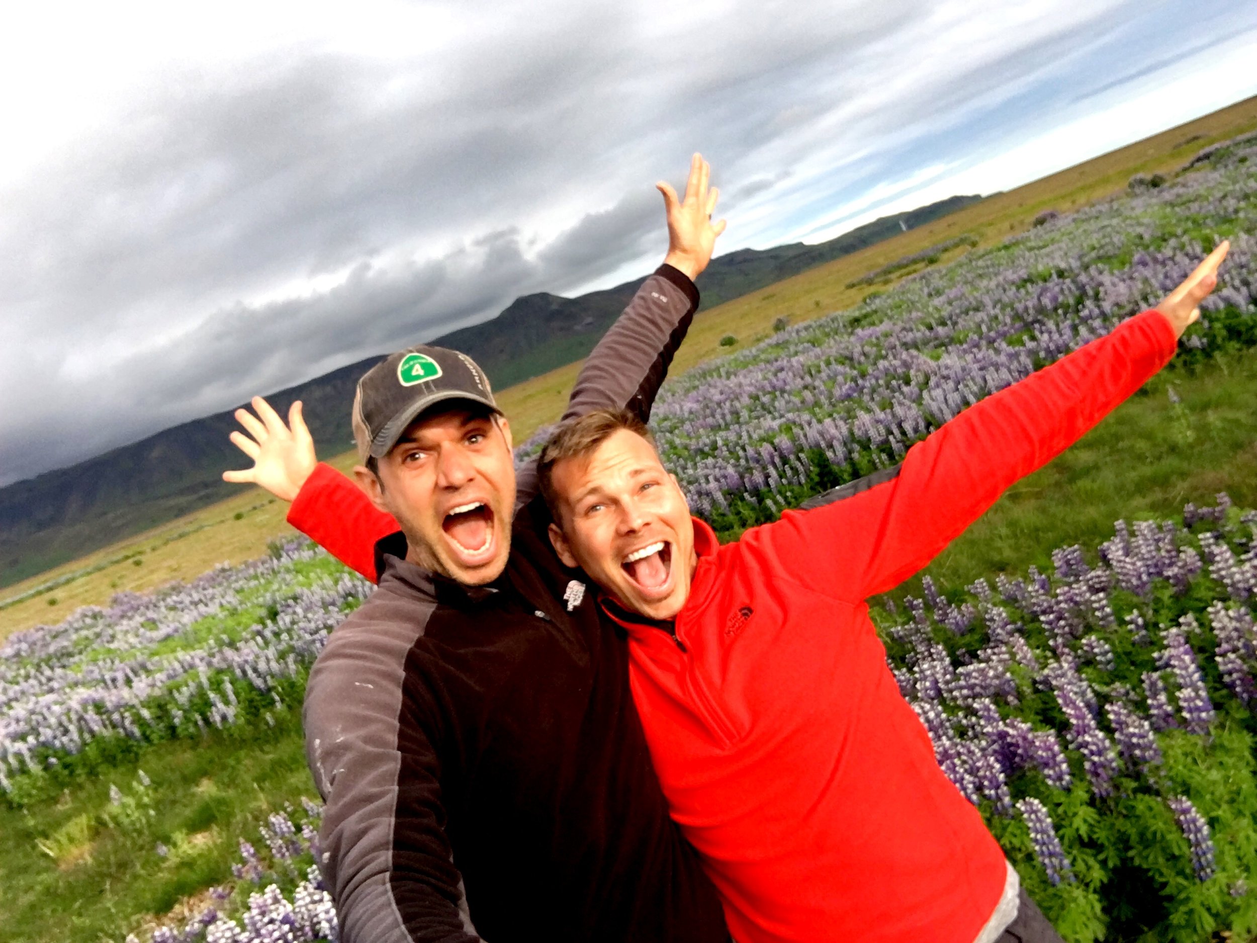 Serving up selfie-stick realness in the fields of Iceland during our first camper van trip in 2017.