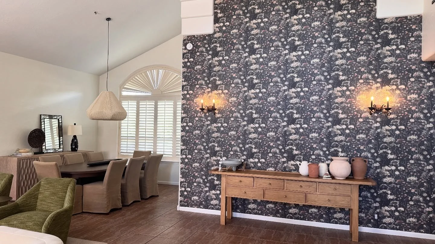 SCOTTSDALE&hellip; nearing the finish line with wallpaper install today ✨ Reality &lt; Model &lt; Mood Board