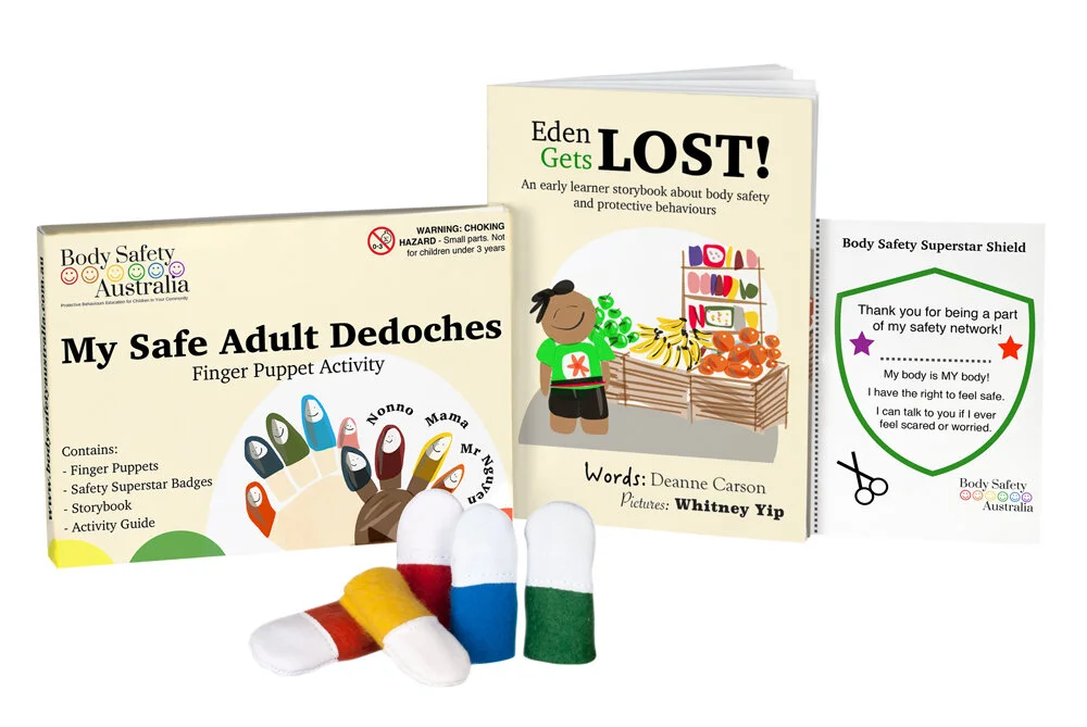 My Safe Adult Dedoches (Finger Puppet) Gift Set