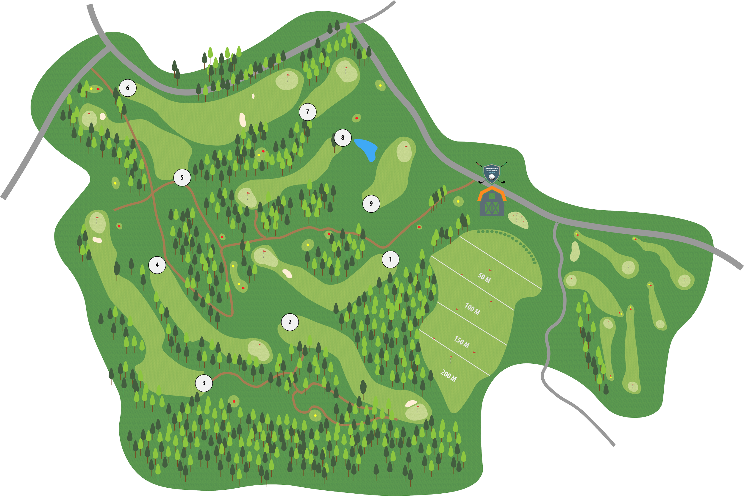 Baneoversikt Haugesund Golfklubb