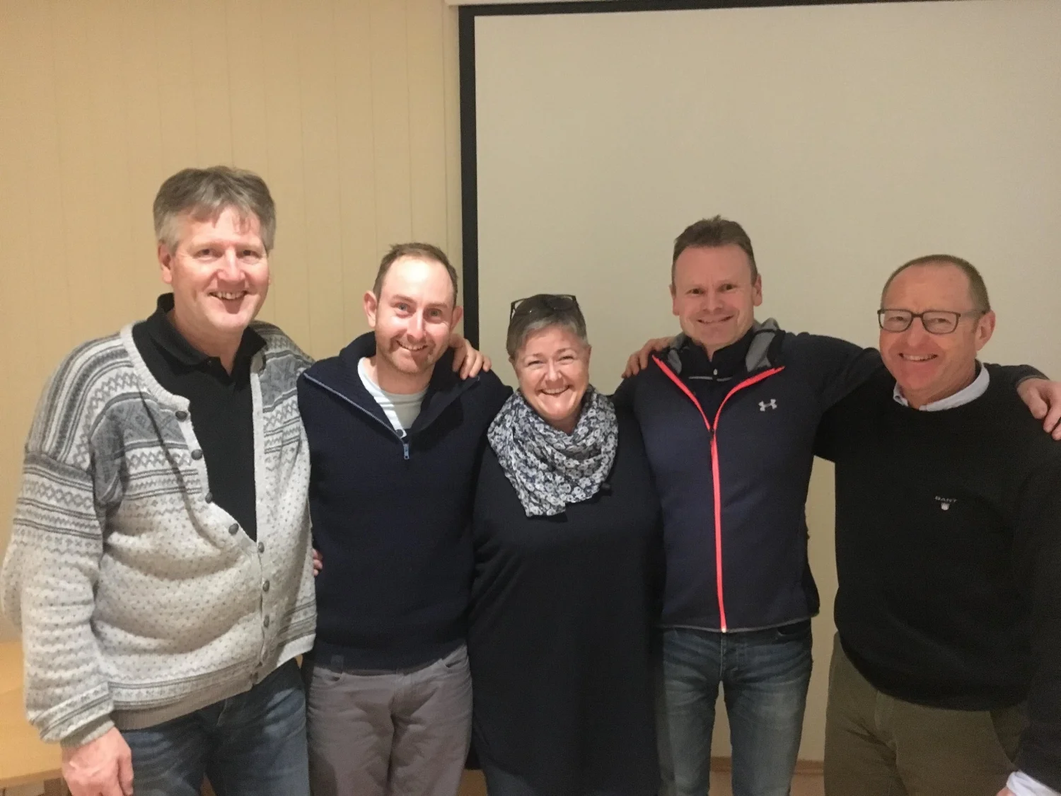 Det nye styret er Svein Erik, Ørjan, Ingeborg, Tore og Per